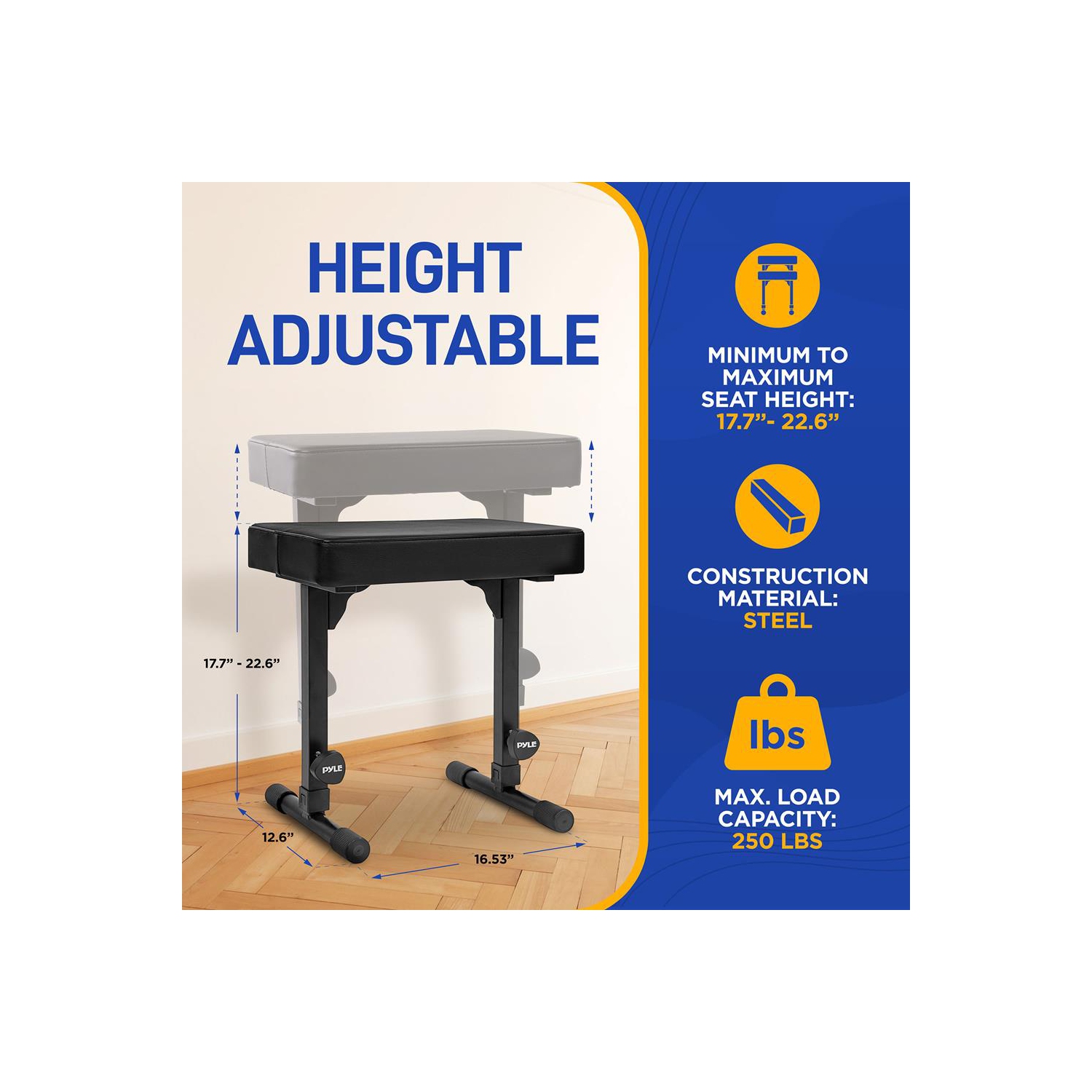 Banc pour piano réglable, tabouret portatif pour siège de clavier pour clavier numérique électronique pianos numériques