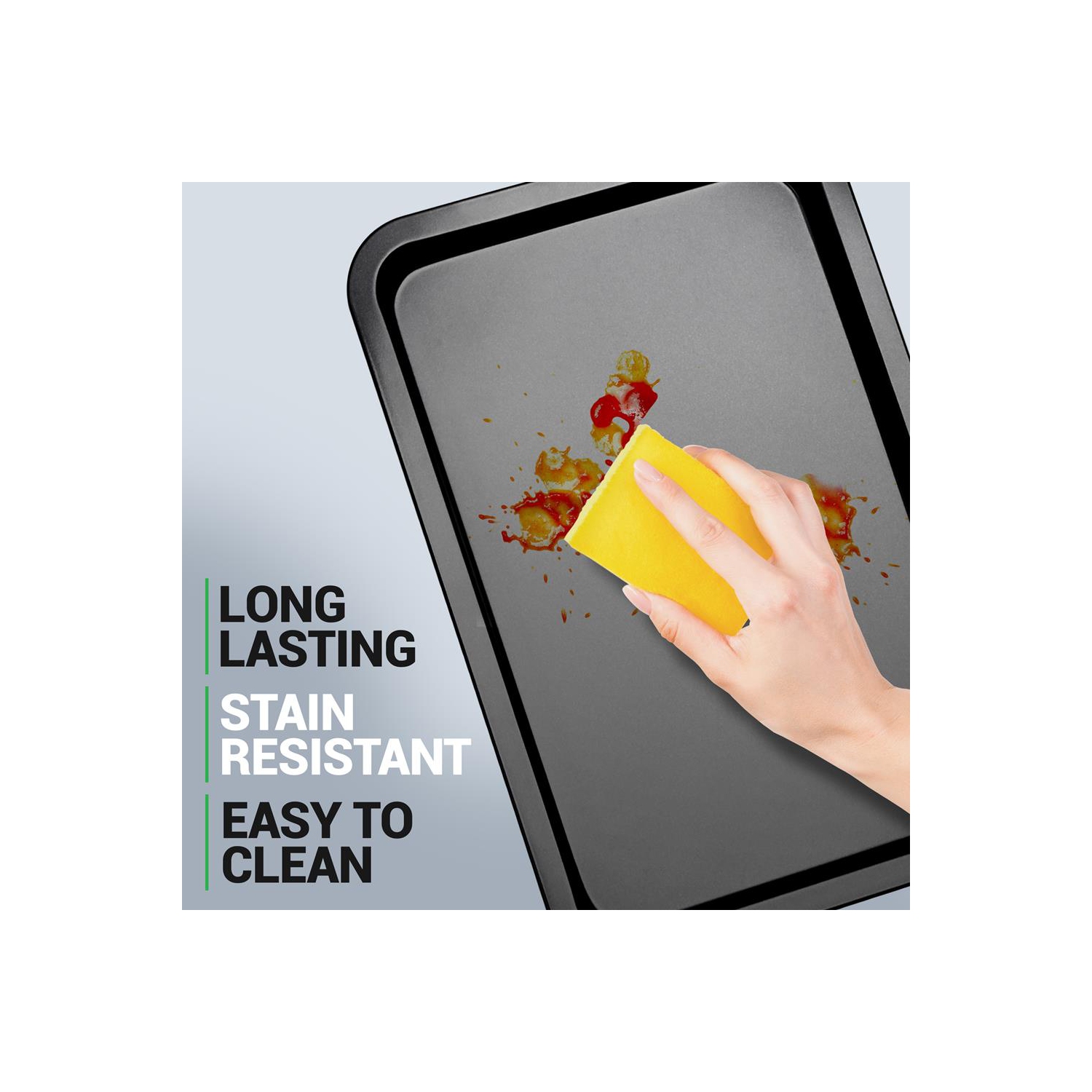 Kitchen Oven Baking Pans - Deluxe Nonstick Gray Coating Inside & Outside Carbon Steel Bakeware Set