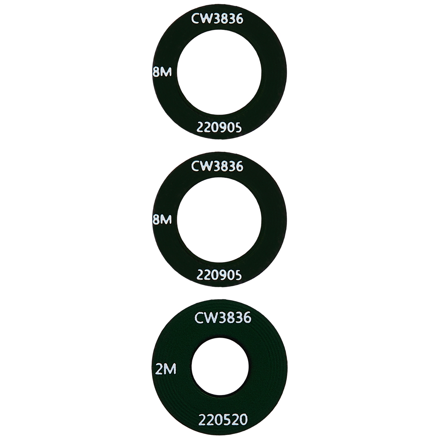 Objectif arrière de rechange avec adhésif compatible avec le Moto G60S de Motorola (XT2133/2021) (ensemble de 3)