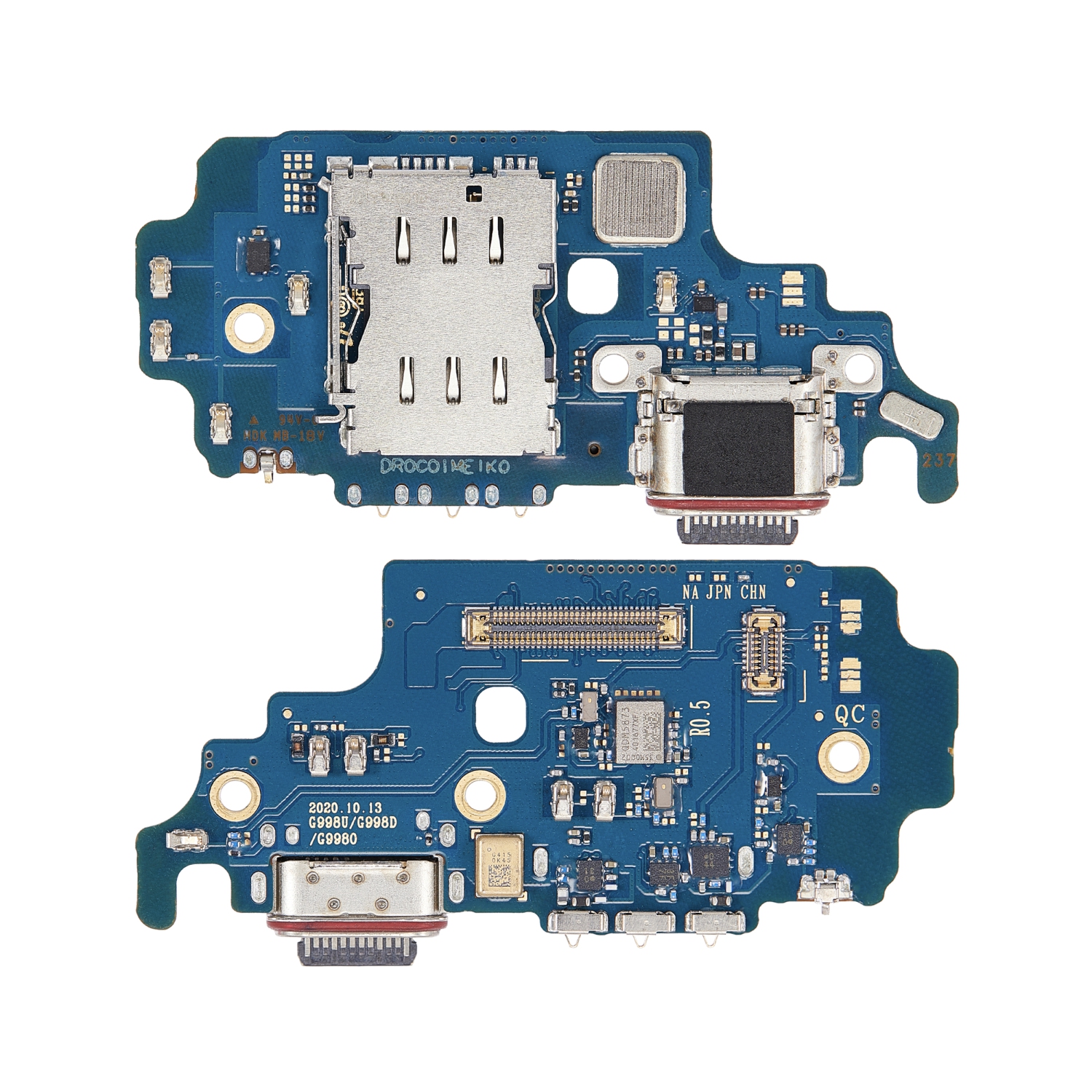Replacement Charging Port Board With Sim Card Reader Compatible For Samsung Galaxy S21 Ultra 5G