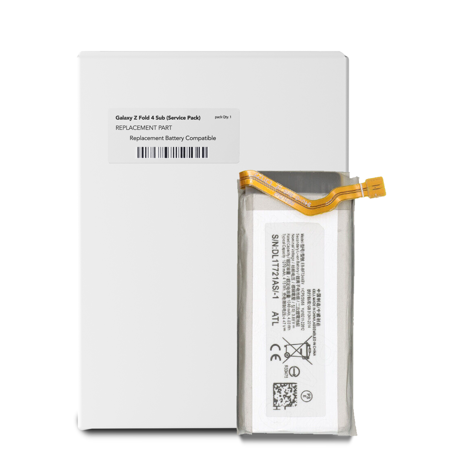 Replacement Replacement Battery Compatible For Samsung Galaxy Z Flip 4 (EB-BF724ABY) (Service Pack)