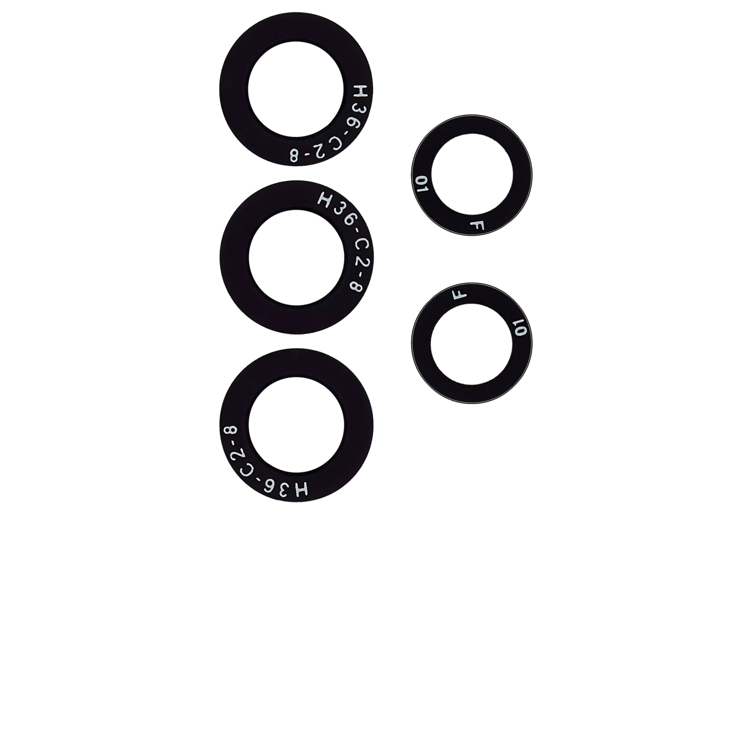 Objectif arrière de rechange avec adhésif compatible avec le Galaxy A73 de Samsung (A735/2022) (ensemble de 5)