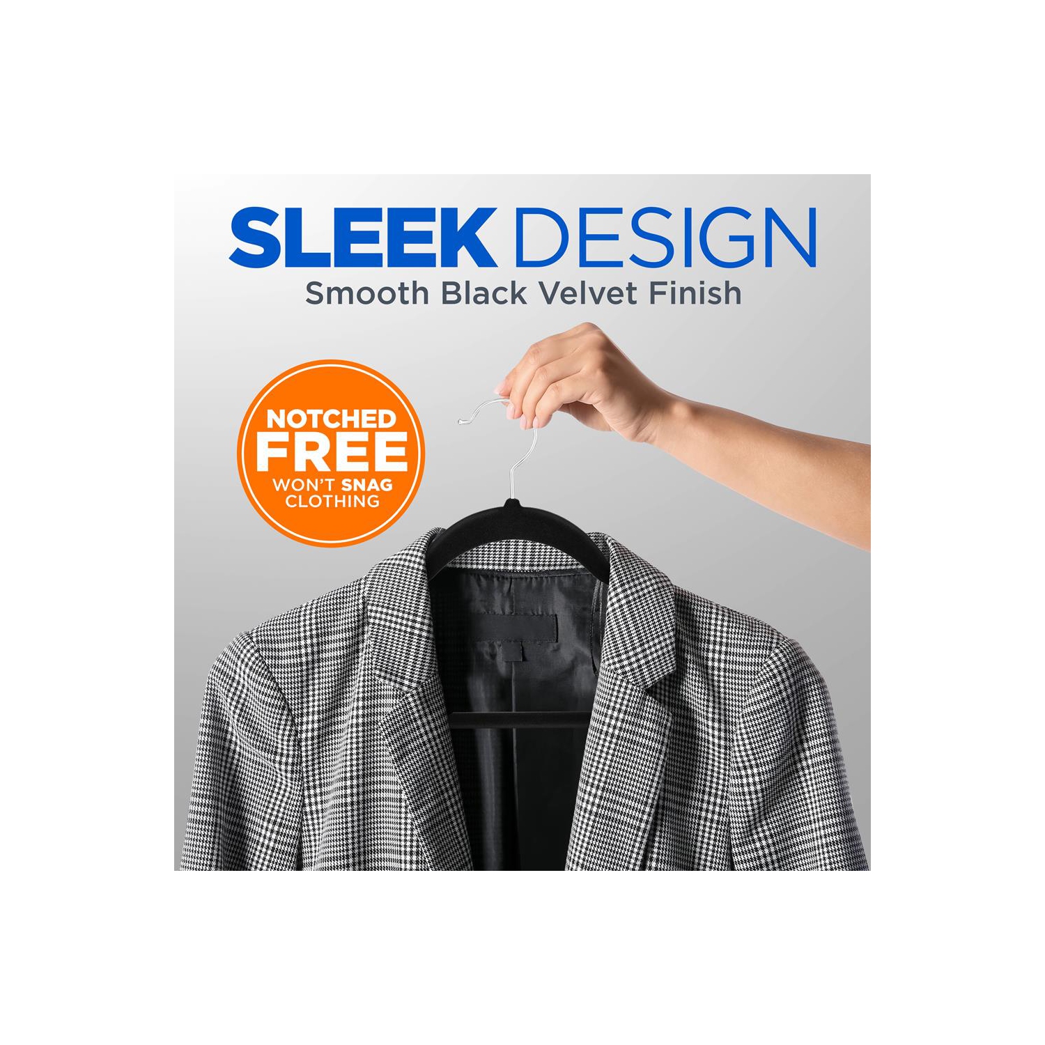 50 ordinateurs. Cintres antidérapants en velours pour vêtements - cintres robustes avec crochet pivotant à 360°