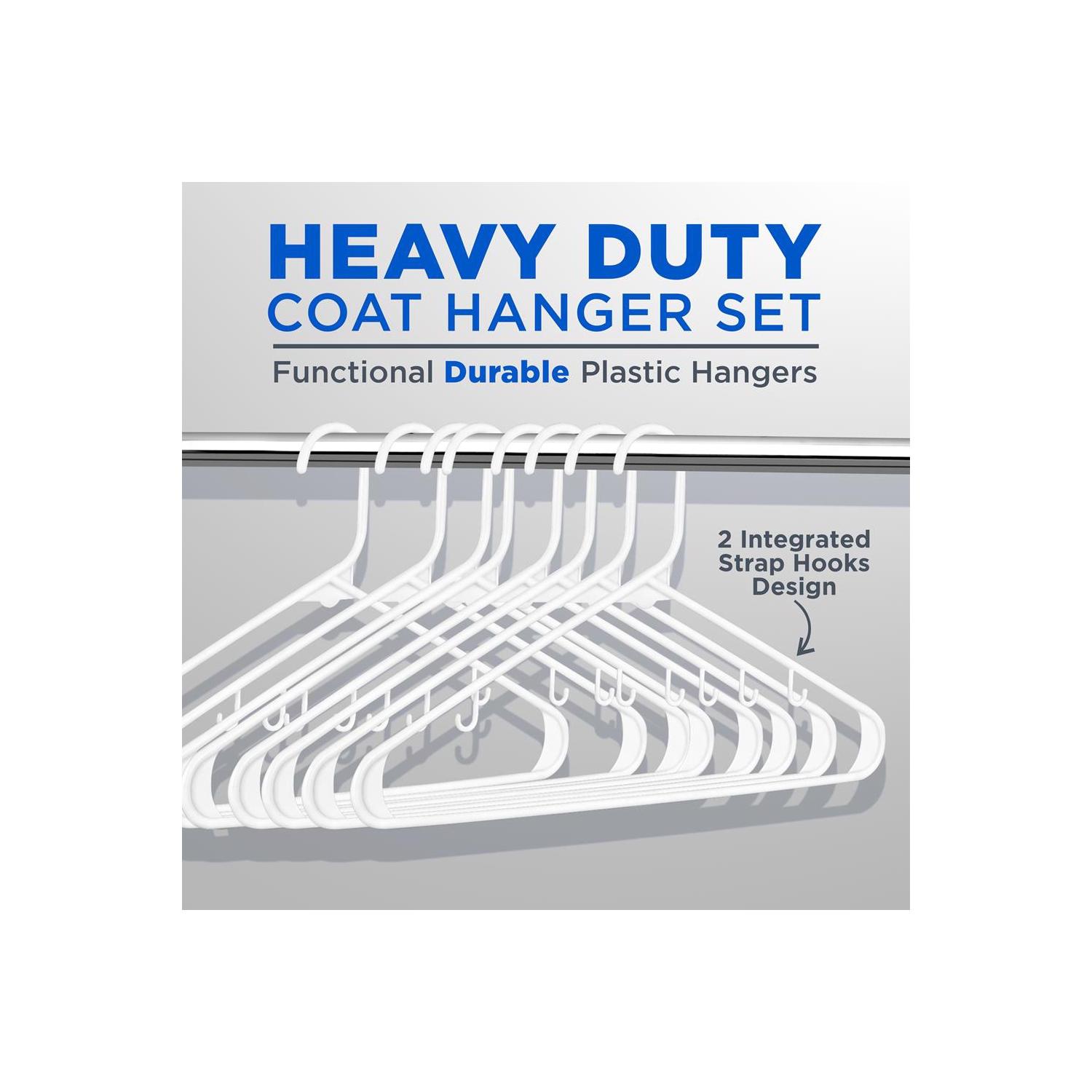 50 ordinateurs. Nombre de cintres en plastique standard pour vêtements - cintres tubulaires résistants conception mince pour usage quotidien Space