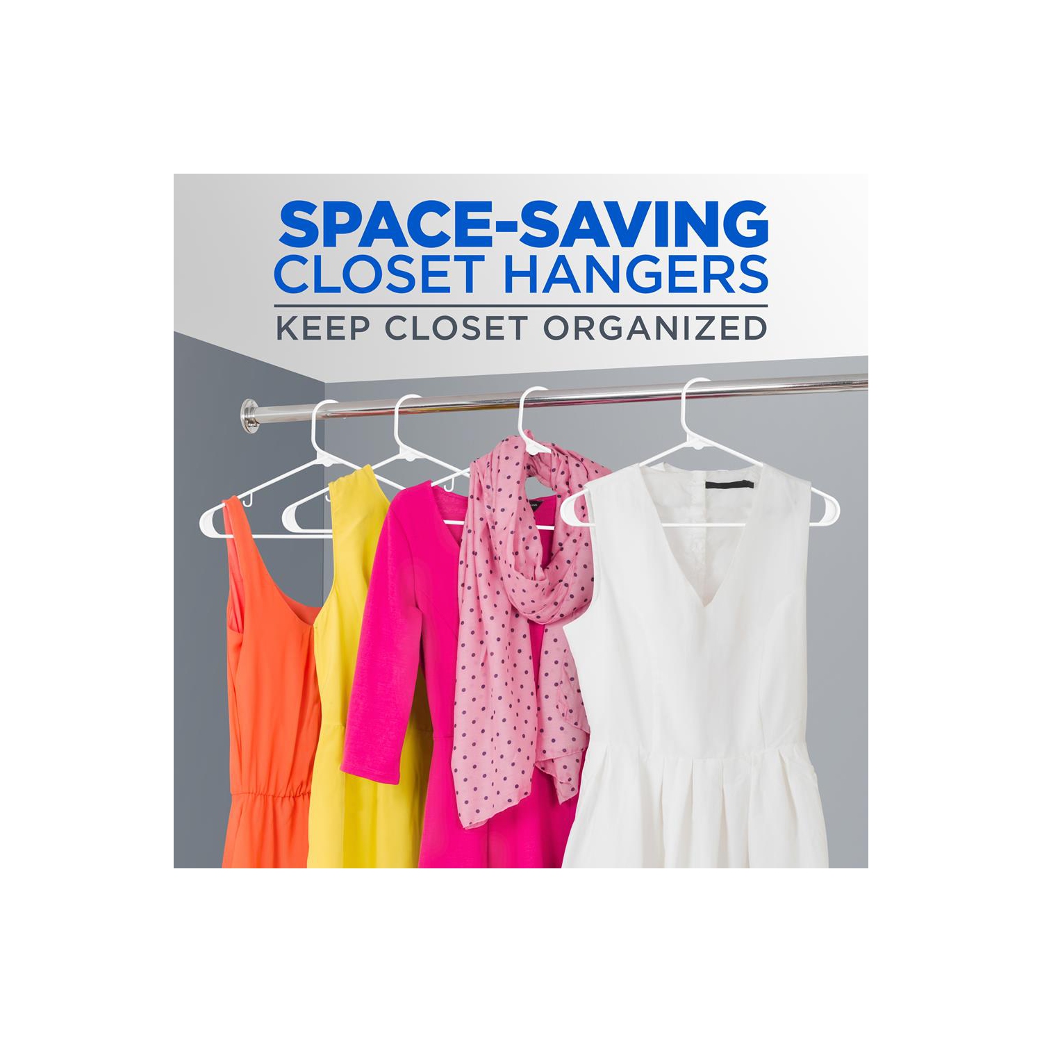 50 ordinateurs. Nombre de cintres en plastique standard pour vêtements - cintres tubulaires résistants conception mince pour usage quotidien Space