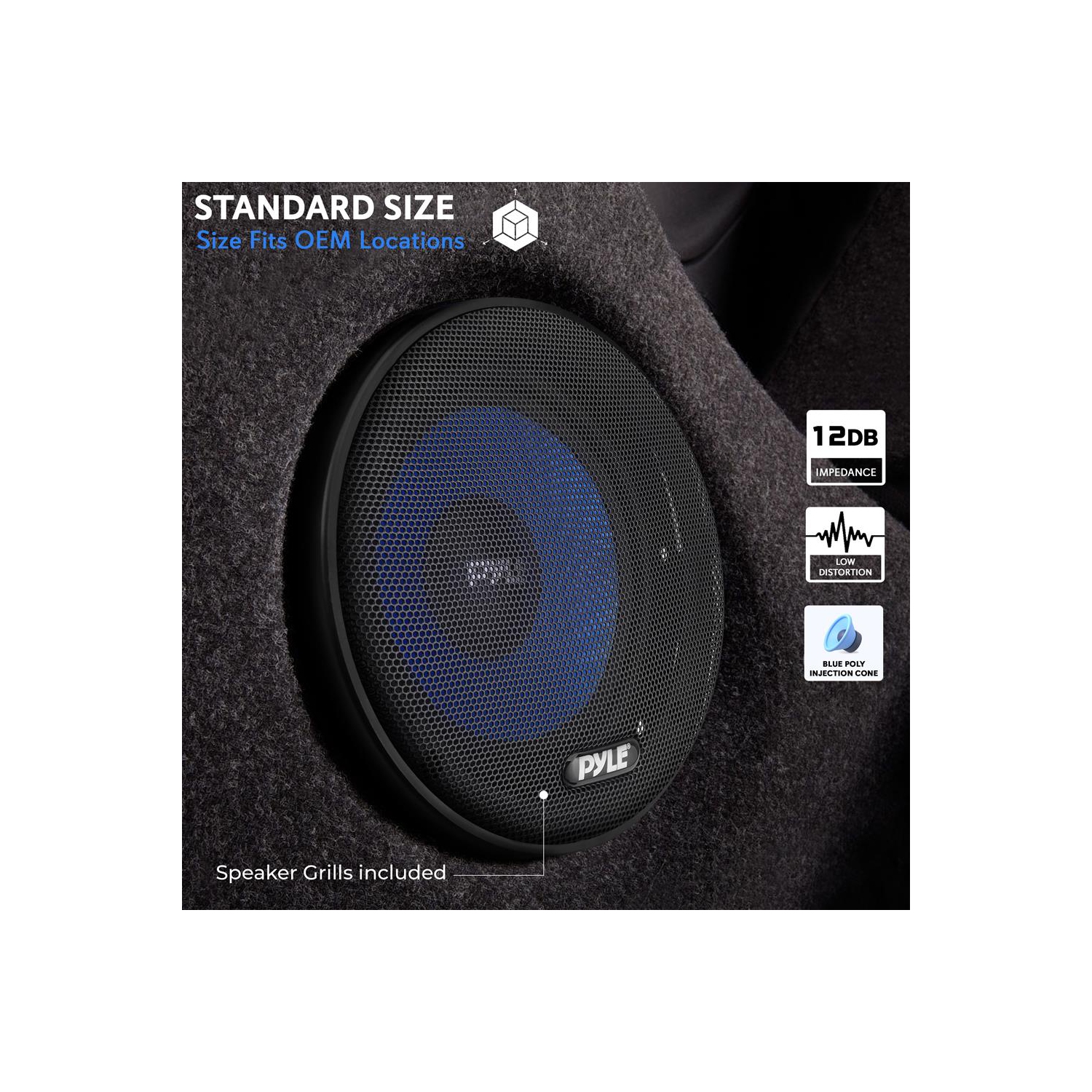 Two-Way Component Speaker Systems - One Pair 6.5'' Two-Way Component Kit, 360 Watts w/ 4 Ohm Impedance and 1'' High-Temperature ASV Voice Coil