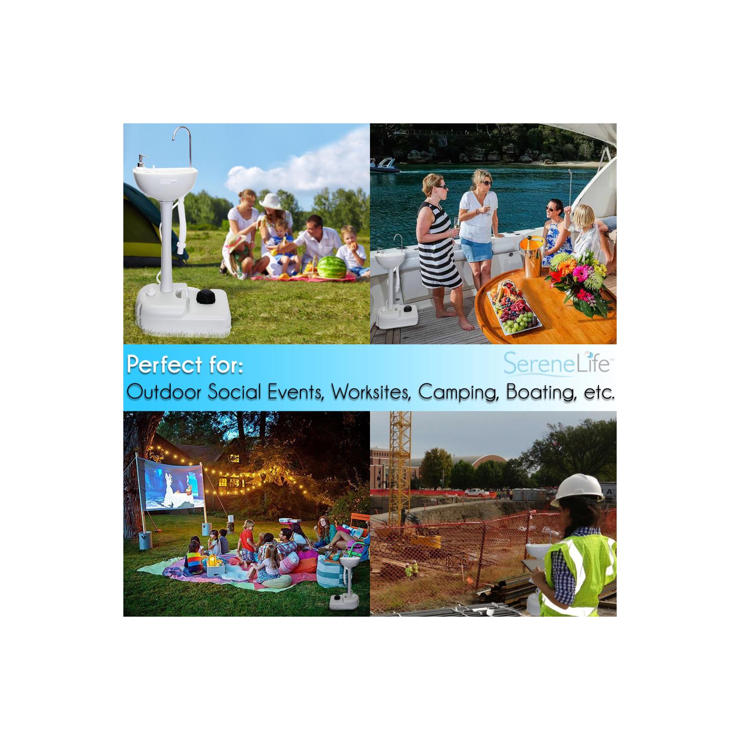 Portable Hand-Wash Sink / Water Faucet Washing Station