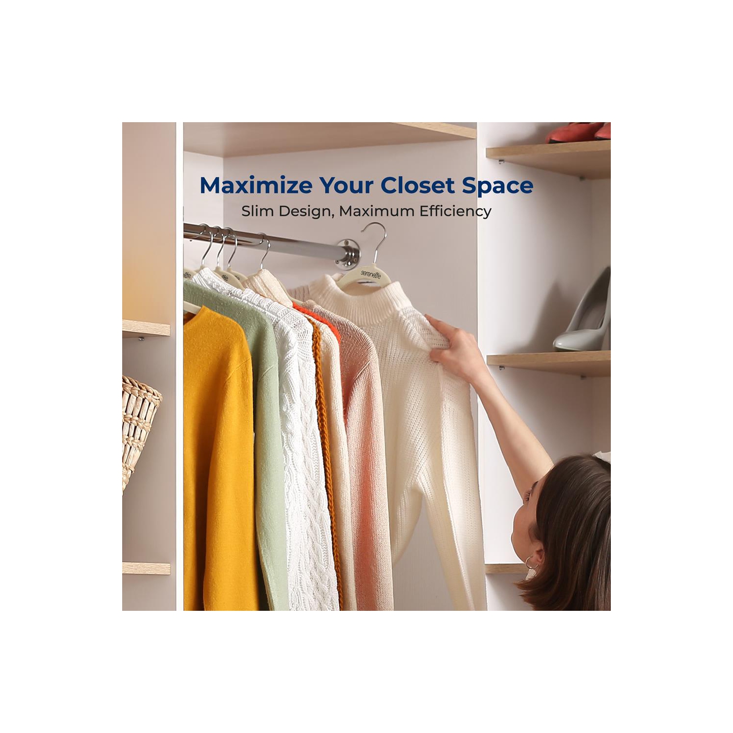 150 Pieces Velvet Hangers - Non-Slip, Sturdy, and Heavy Duty Coat Set with 360° Swivel Hook for Clothes