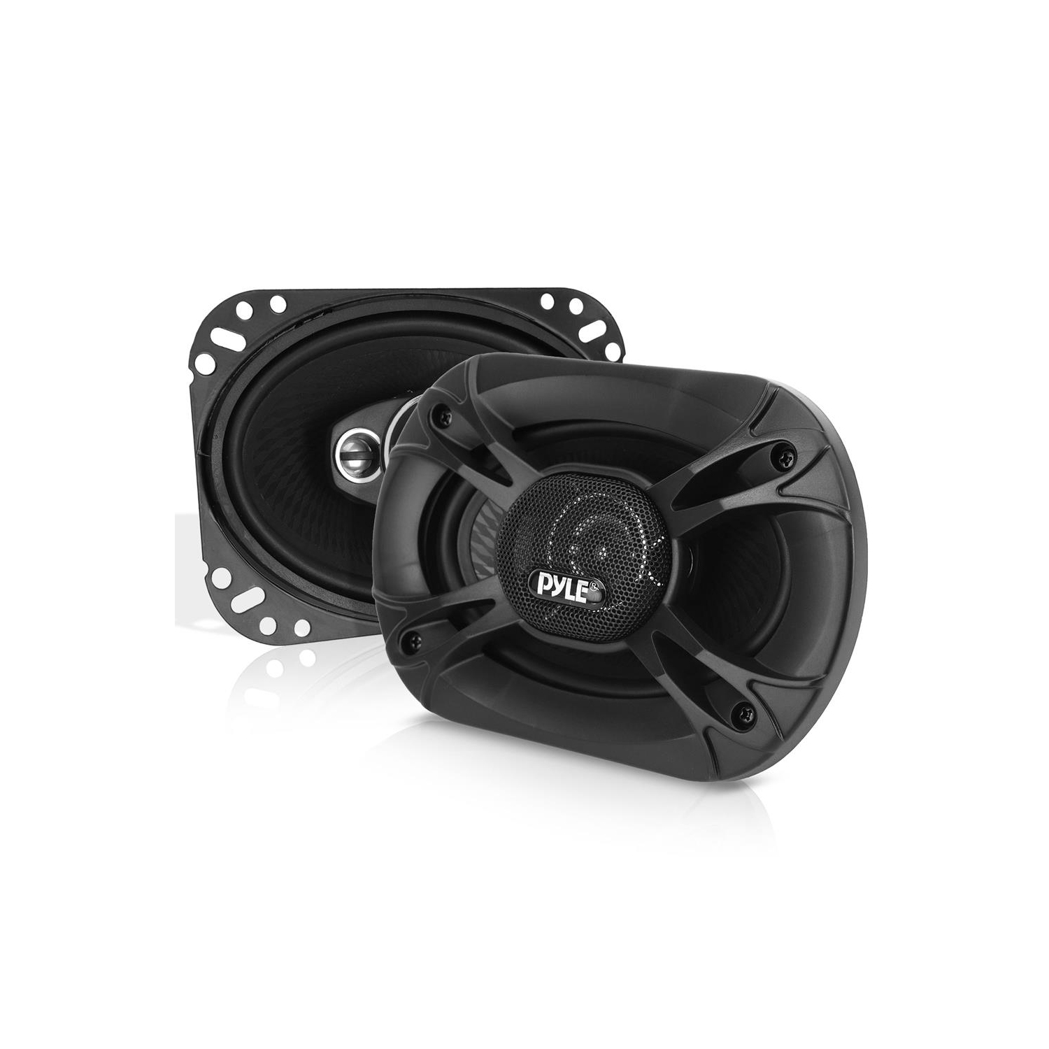 Four-Way Sound Speaker System - One Pair 6'' x 9'' Four-Way Quadriaxial Loud Audio, 500 Watts w/ 4 Ohm Impedance and 3/4'' Piezo Tweeter for Car