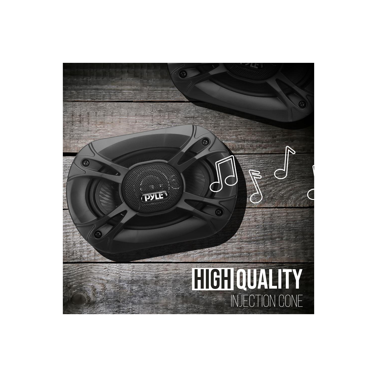 Three-Way Sound Speaker System - One Pair 6'' x 8'' Three-Way Triaxial Loud Audio, 400 Watts w/ 4 Ohm Impedance and 3/4'' Piezo Tweeter for Car