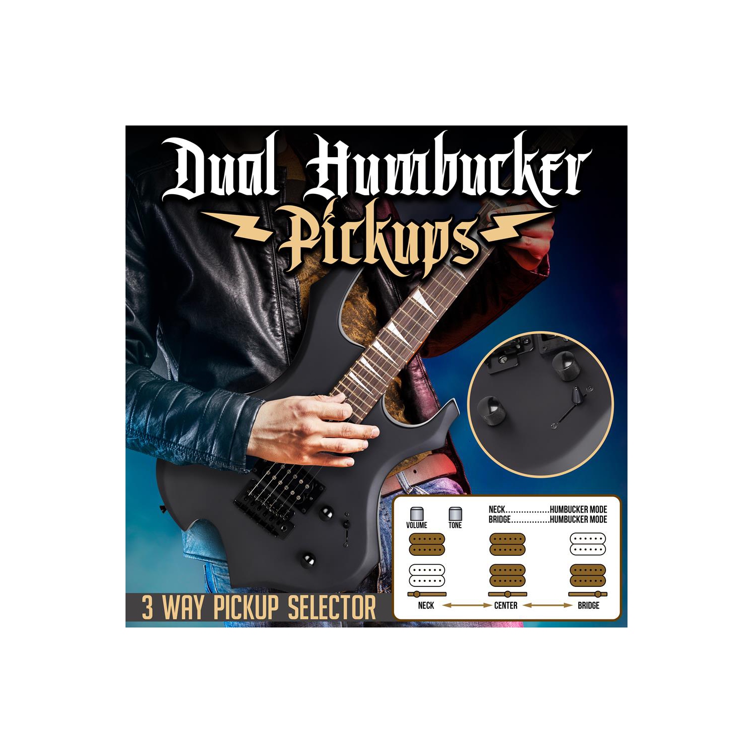 6-String Electric Guitar Kit- Includes Amplifier with Accessory Kit