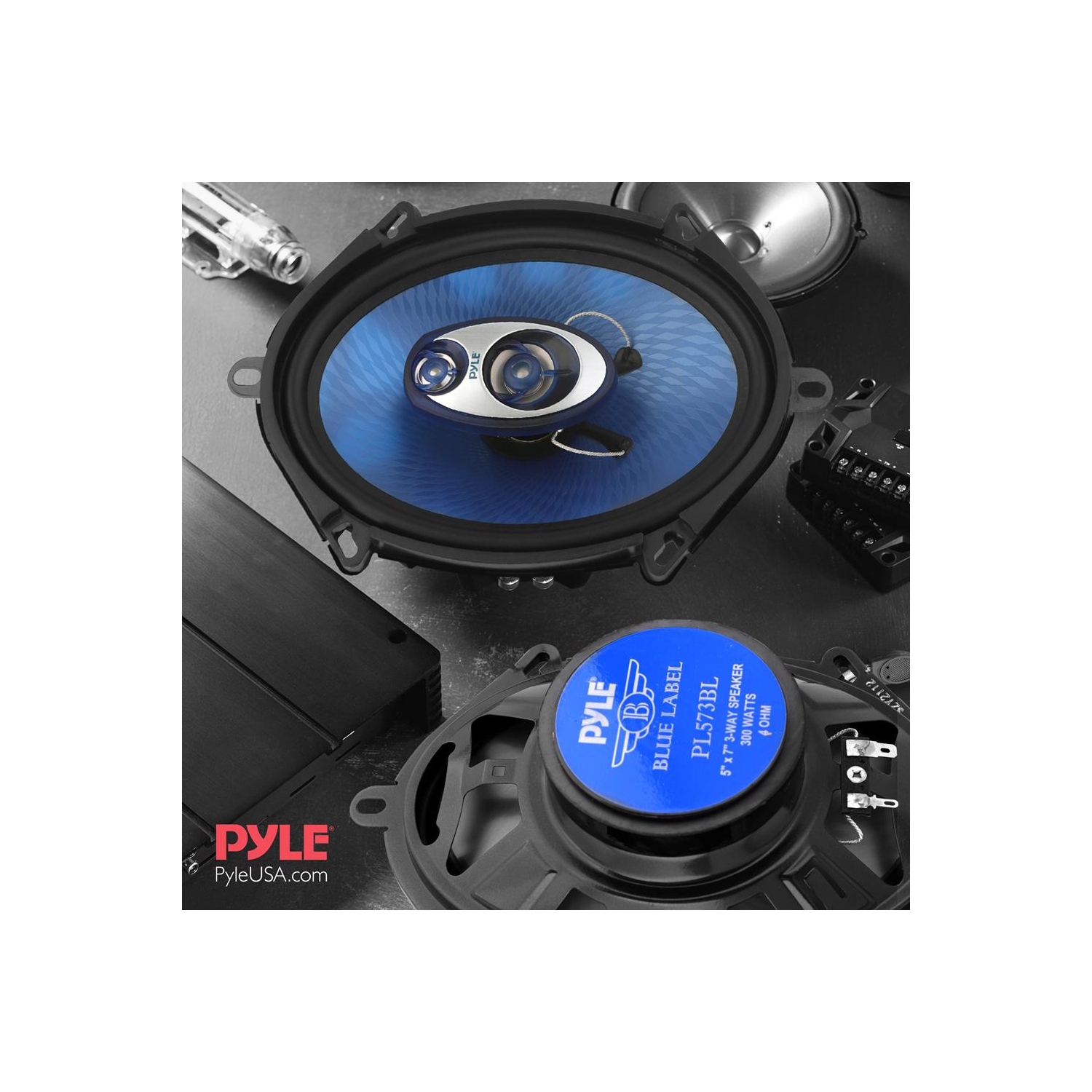 5'' x 7'' / 6'' x 8'' 300 Watt Three-Way Speakers