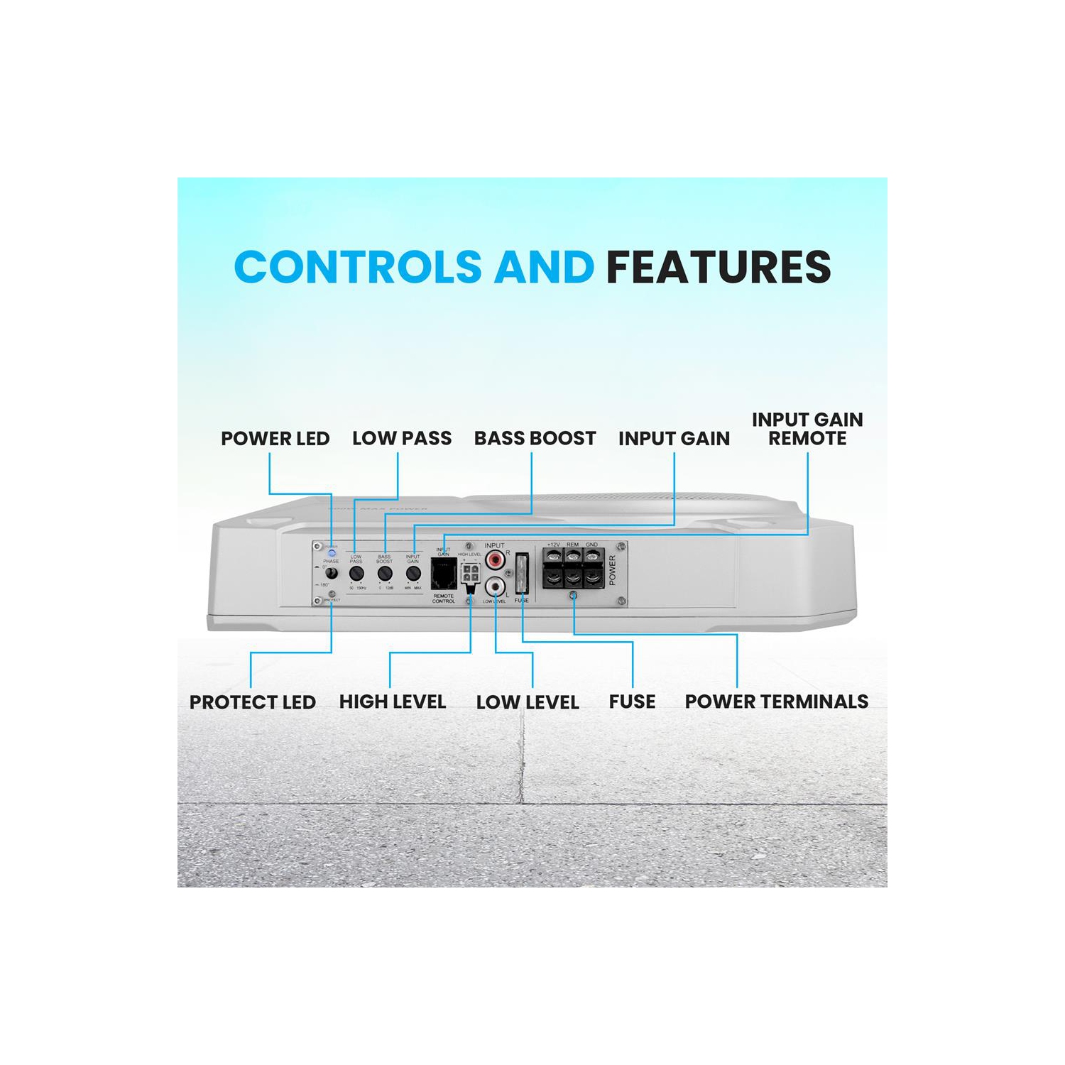 Système de haut-parleur d’extrêmes graves actif et étanche à faible profil de 10 po et 900 watts, idéal pour les installations sous le siège