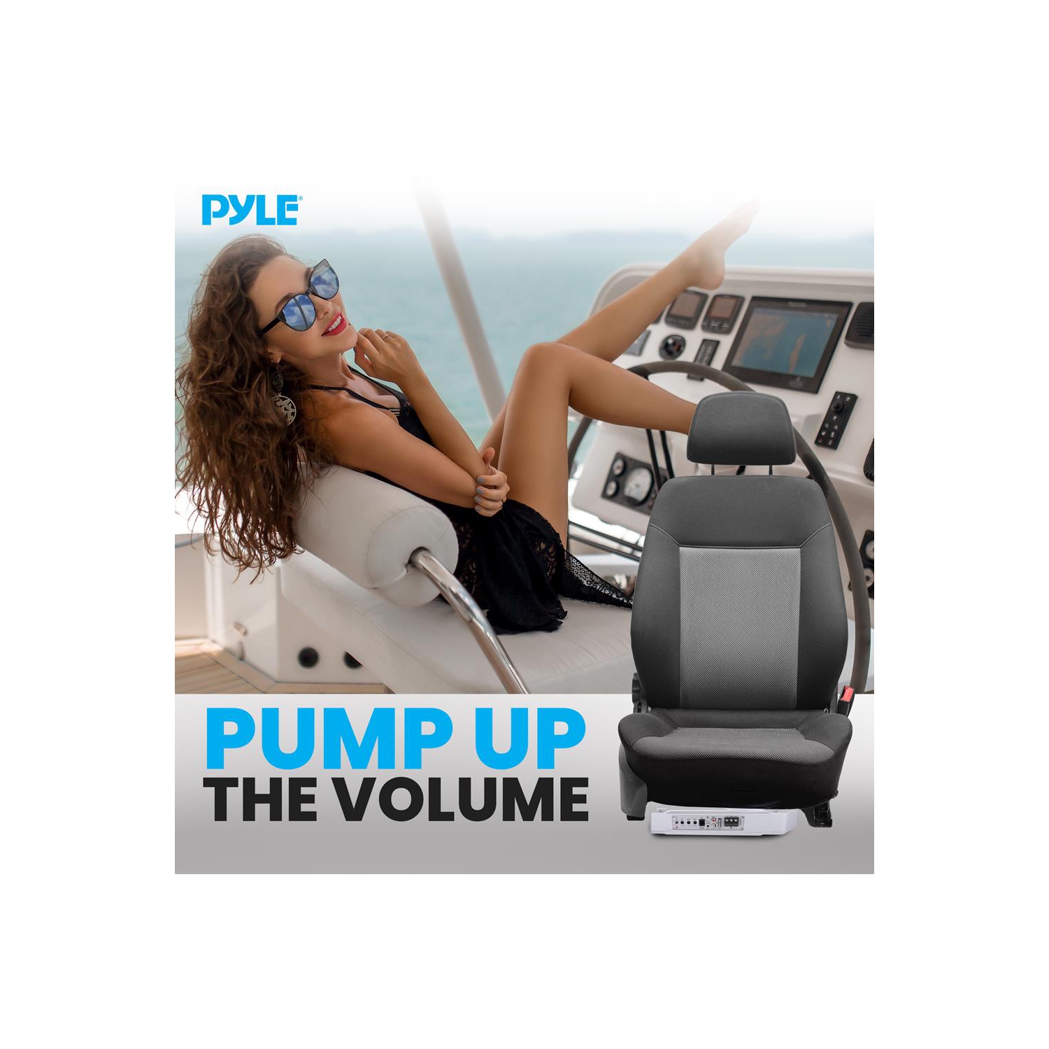 Système de haut-parleur d’extrêmes graves actif et étanche à faible profil de 10 po et 900 watts, idéal pour les installations sous le siège