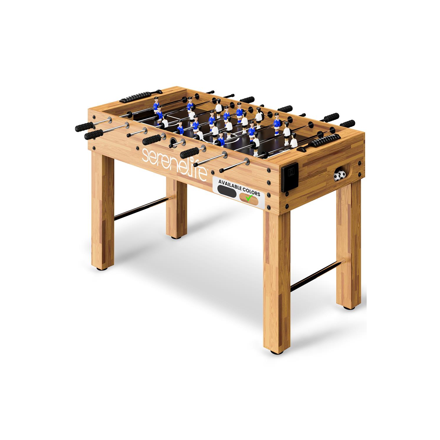 Table de soccer de 48 po de taille compétition - jeu d'arcade de soccer de table pour la maison et la salle de jeu avec 2 balles et 2 porte-gobelets