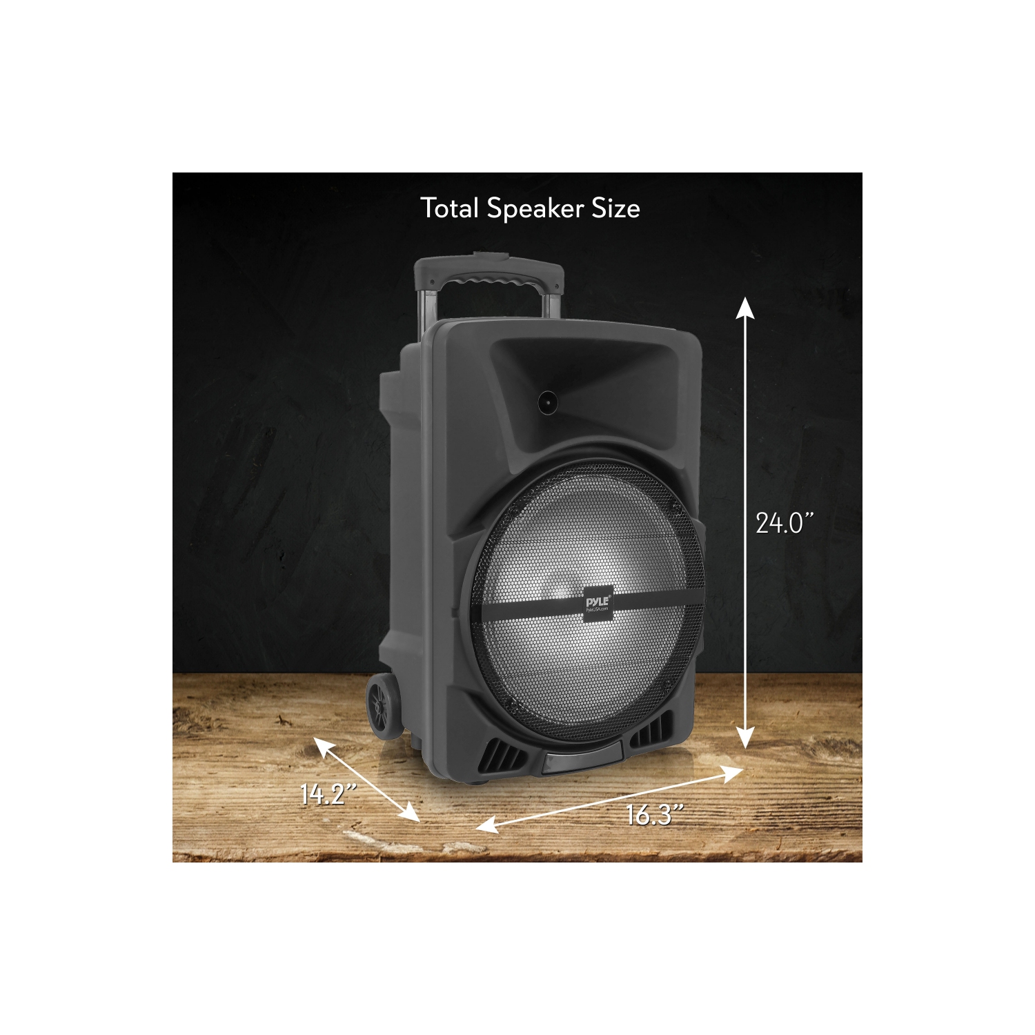 Haut-parleur Bluetooth intérieur/extérieur avec batterie rechargeable intégrée, lumières de fête clignotantes, lecteurs MP3/USB, radio FM