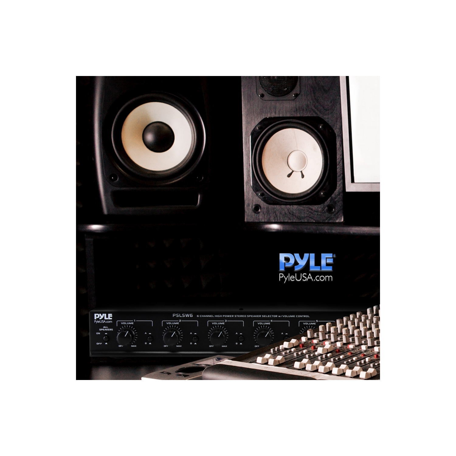 Multi-Zone Speaker Selector, 6-Channel Audio Speaker Receiver System