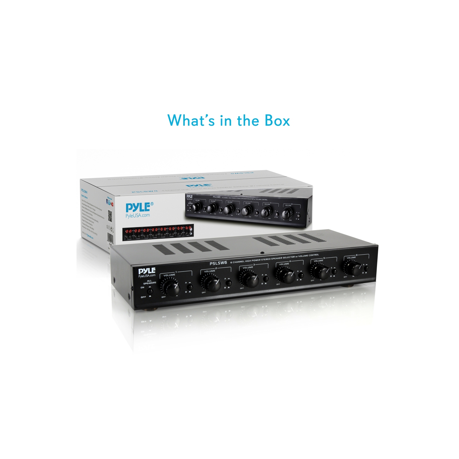 Multi-Zone Speaker Selector, 6-Channel Audio Speaker Receiver System