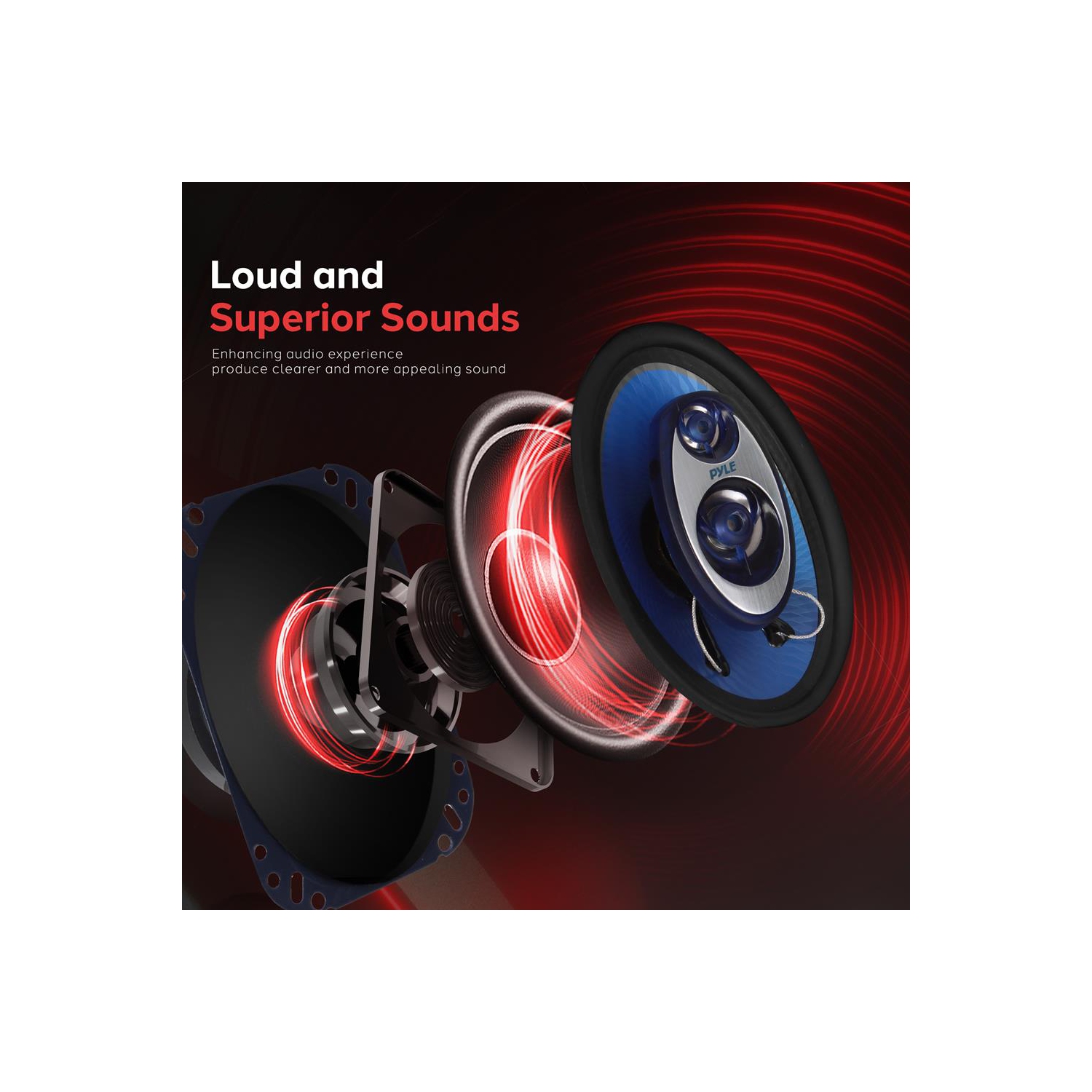 Haut-parleurs à trois voies 240 W 4 x 6 po