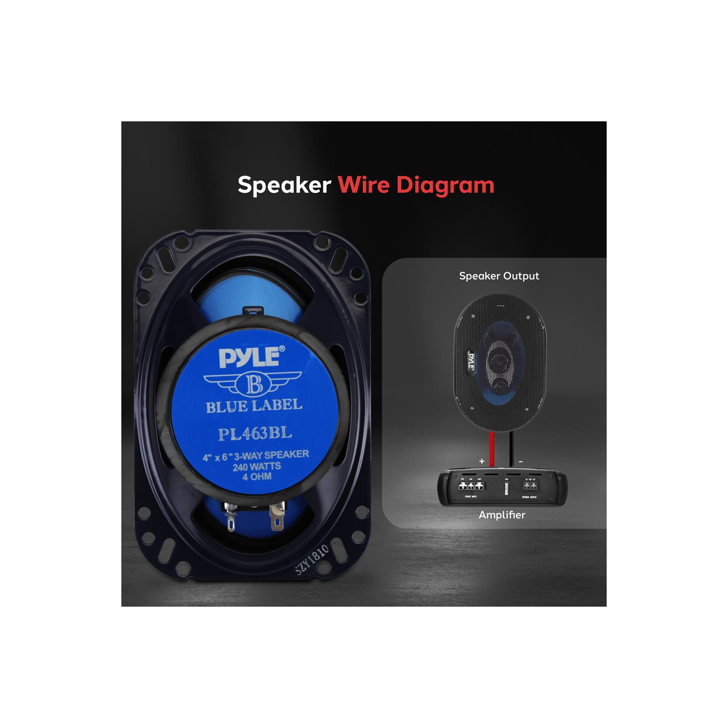 Haut-parleurs à trois voies 240 W 4 x 6 po