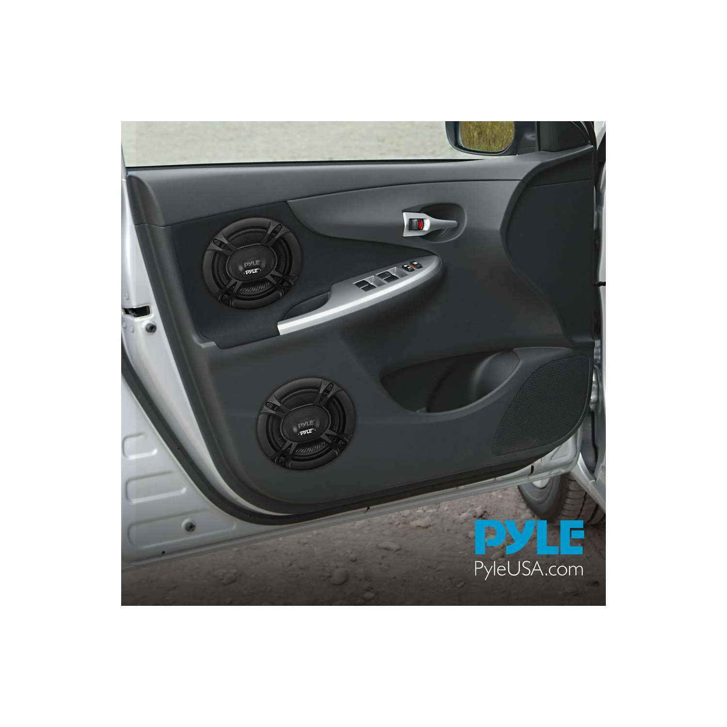 Three-Way Sound Speaker System - One Pair 5.25'' Three-Way Triaxial Loud Audio, 240 Watts w/ 4 Ohm Impedance and 3/4'' Piezo Tweeter for Car