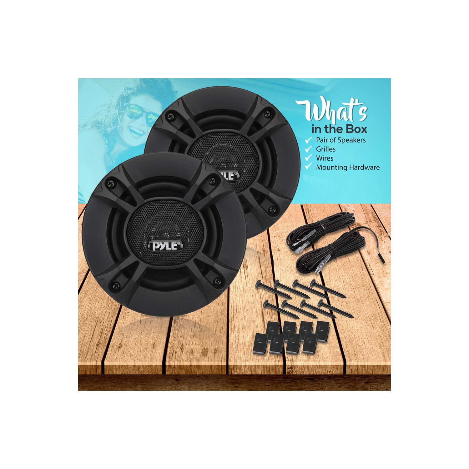 Three-Way Sound Speaker System - One Pair 5.25'' Three-Way Triaxial Loud Audio, 240 Watts w/ 4 Ohm Impedance and 3/4'' Piezo Tweeter for Car