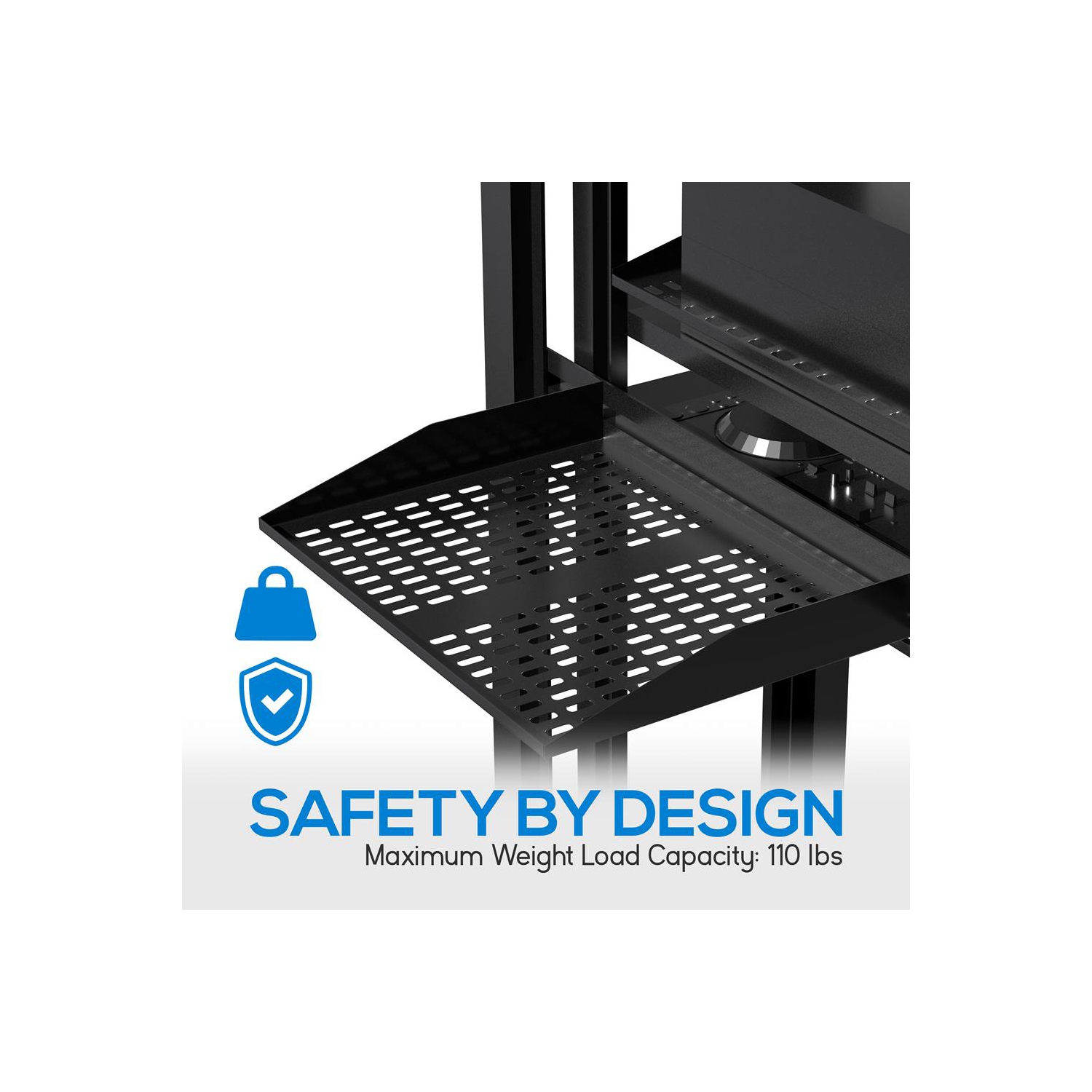 2U étagères pour bâti de serveur - Plateau de montage universel pour bâti de serveur de périphériques