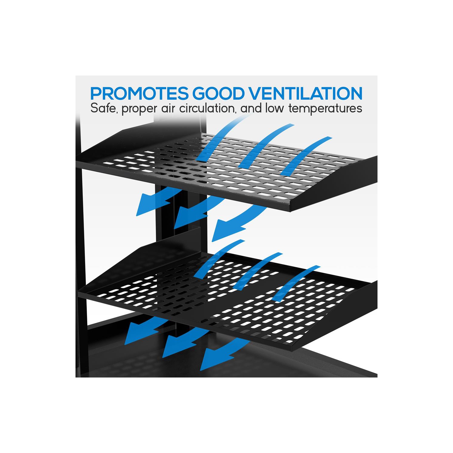 2U étagères pour bâti de serveur - Plateau de montage universel pour bâti de serveur de périphériques