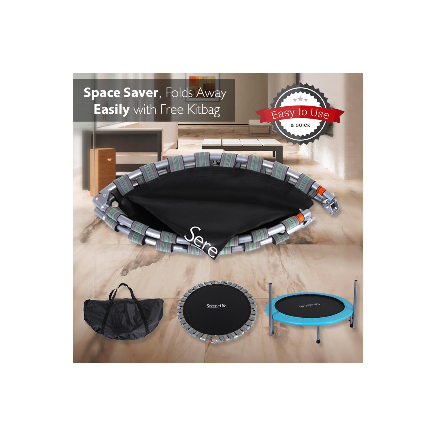 Trampoline de sport sans ressort, taille adulte