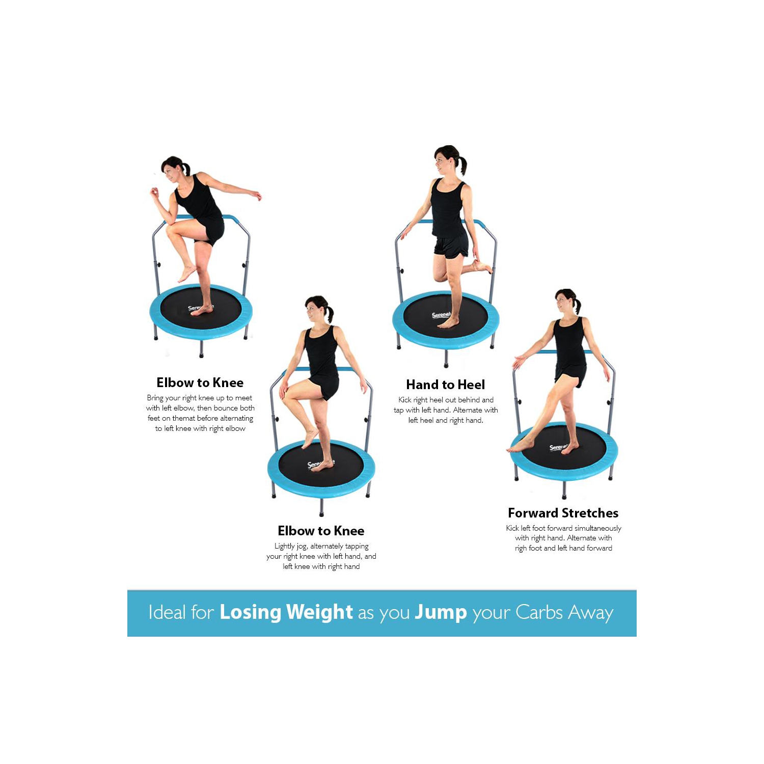 Trampoline de sport sans ressort, taille adulte