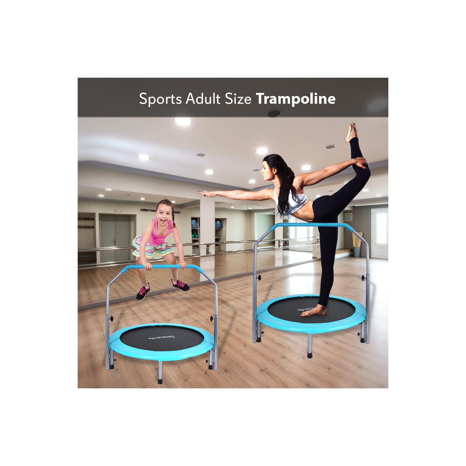 Trampoline de sport sans ressort, taille adulte