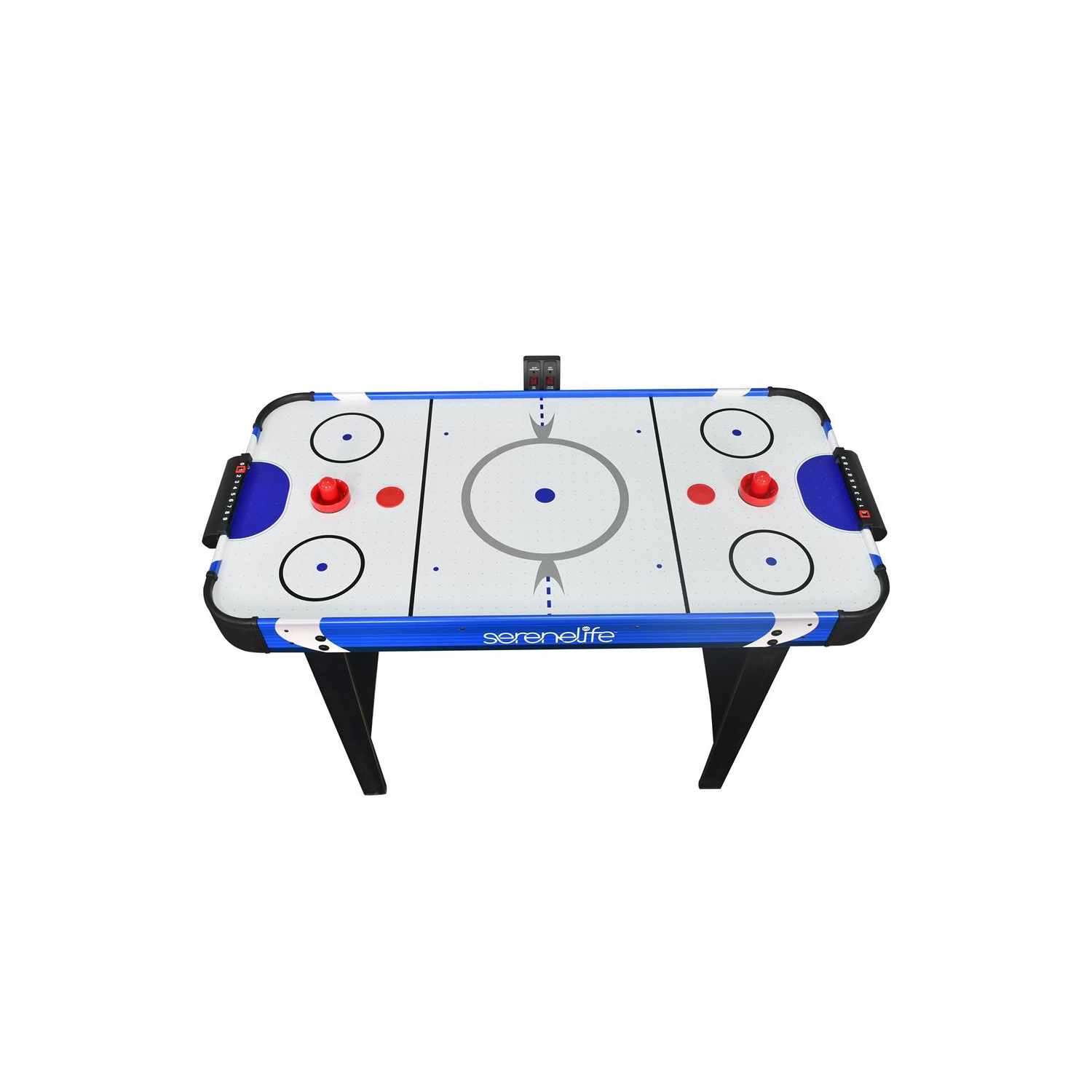 Table de hockey pneumatique de 48 po avec rondelles et poussoirs - idéale pour les jeux d'intérieur, les pièces et les bars