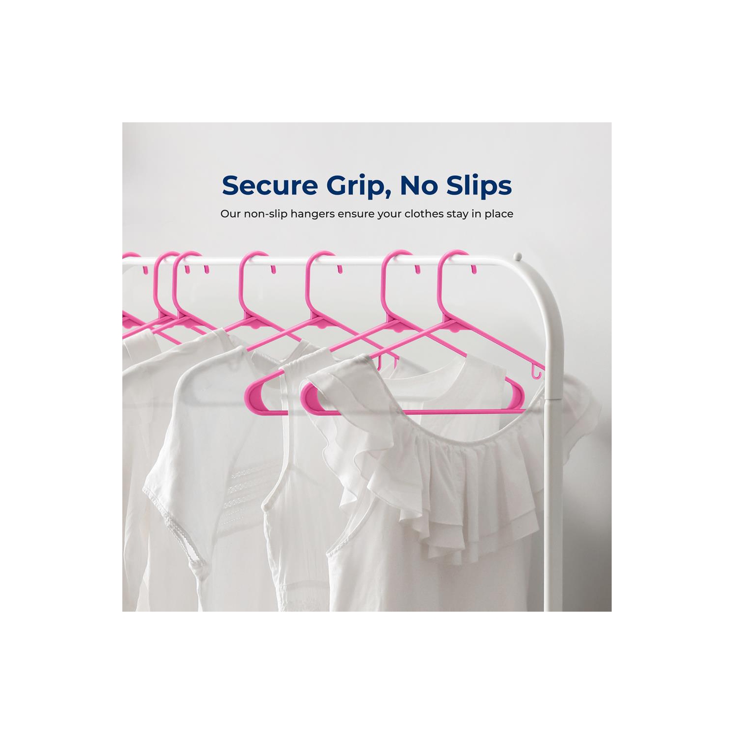 200 Pieces Plastic Hangers - Non-Slip, Sturdy, and Heavy Duty Coat Set with 360° Swivel Hook for Clothes