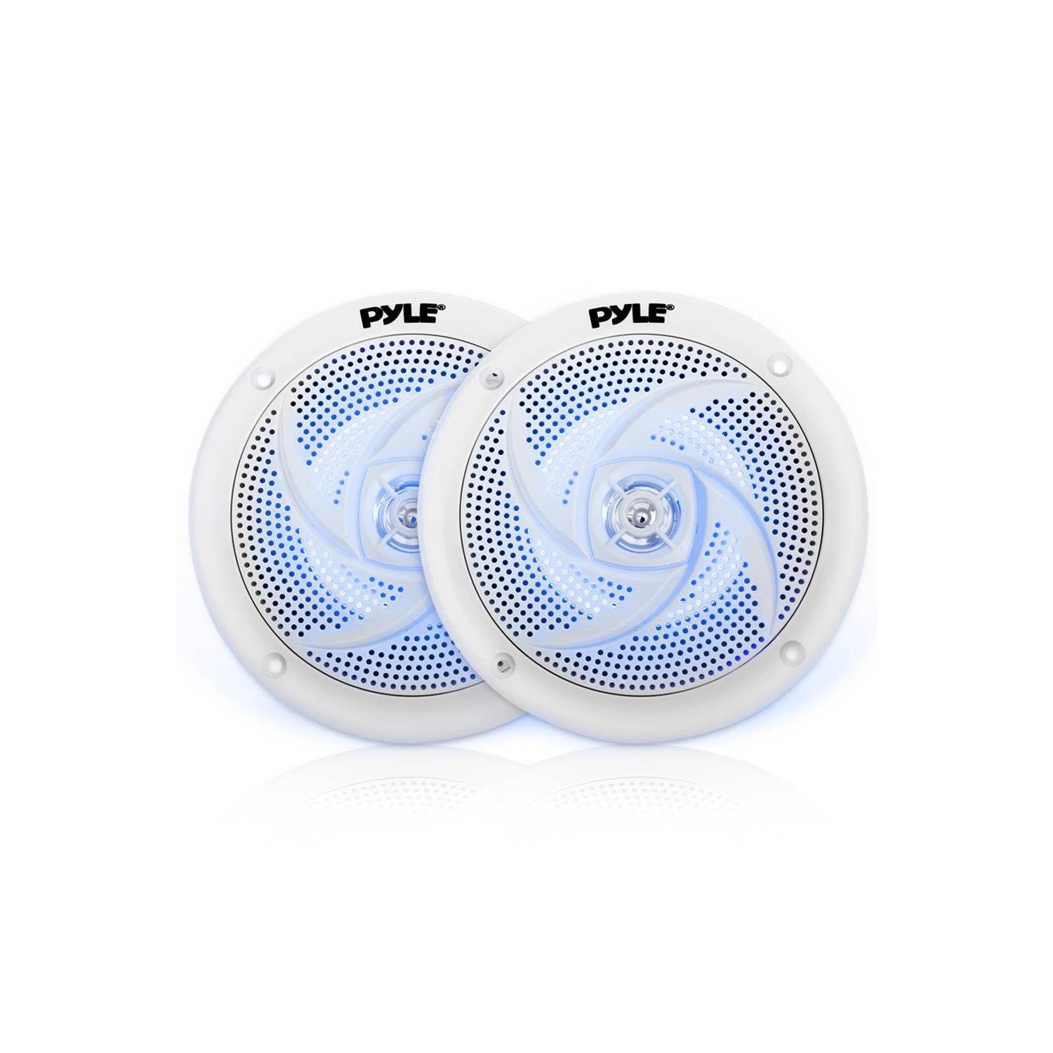 Waterproof Rated Marine 180-Watt LED Speakers, Low-Profile Pair, 5.25''-inch | UK