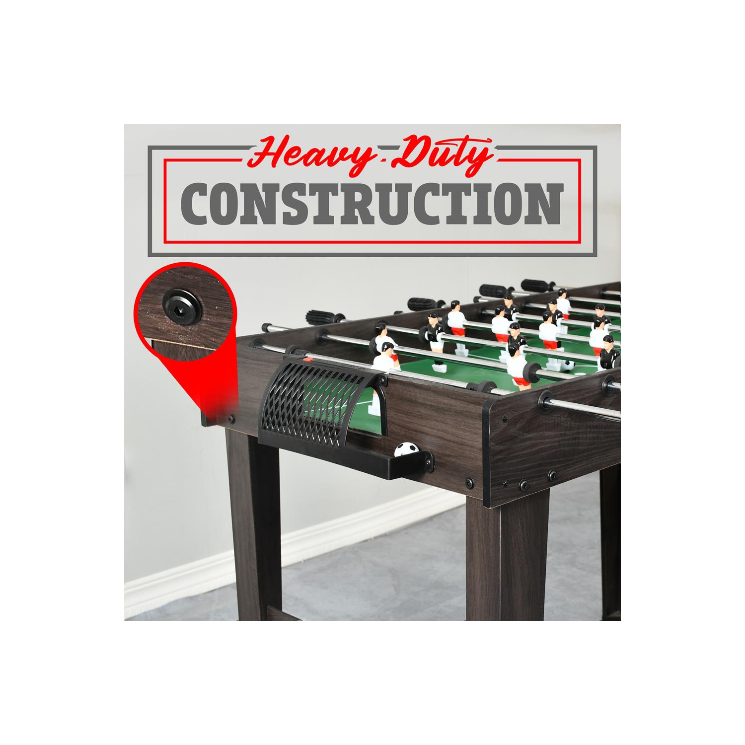 48'' Competition Sized Foosball Table - Arcade Table Soccer for Home & Game Room with 2 Balls