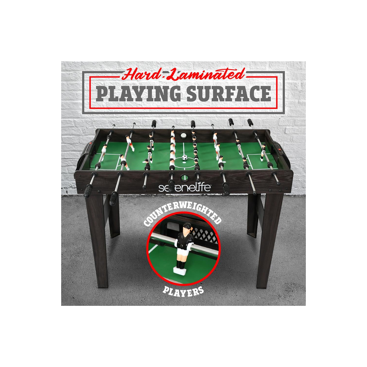 48'' Competition Sized Foosball Table - Arcade Table Soccer for Home & Game Room with 2 Balls