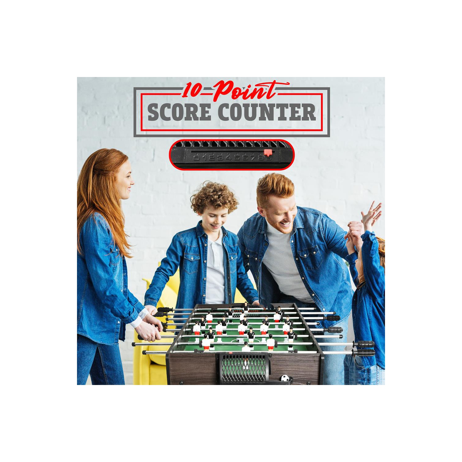 48'' Competition Sized Foosball Table - Arcade Table Soccer for Home & Game Room with 2 Balls
