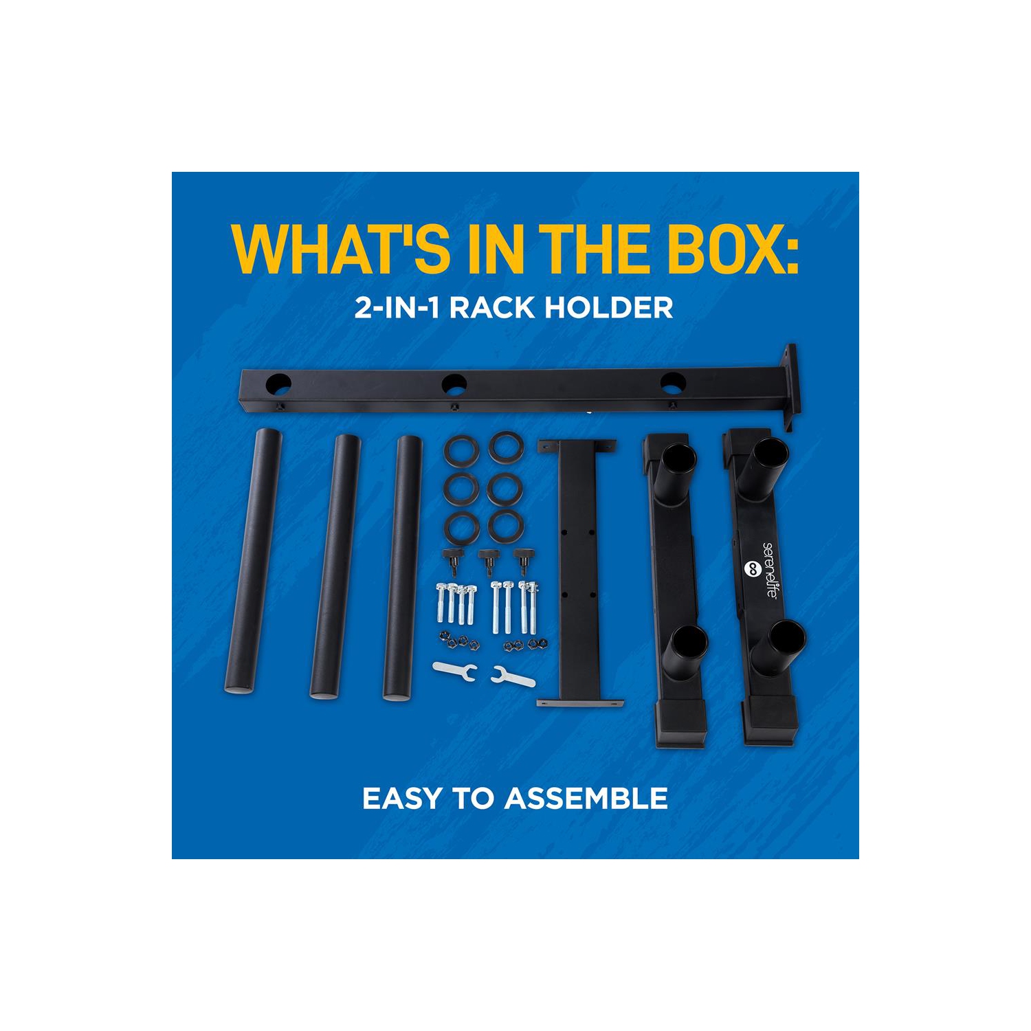 Weight Plate Rack with Barbell Holders, 800-Pound Capacity