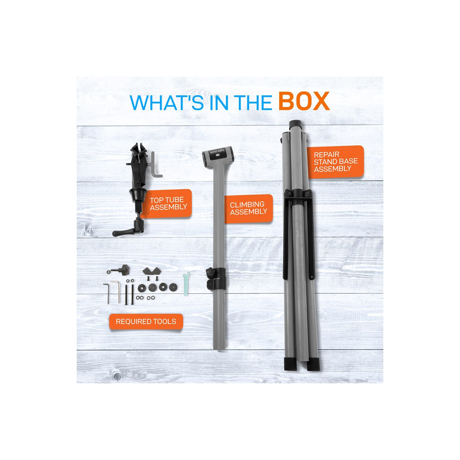 Home Mechanic Bicycle Repair Stand - Height Adjustable with Upgraded Collar and Leg Supports, Holds Up to 80 lbs.