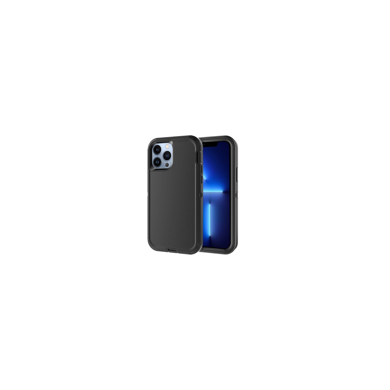 Étui rigide ajusté Defender de Supershield Ultimate Protection pour iPhone 14/13 - Noir