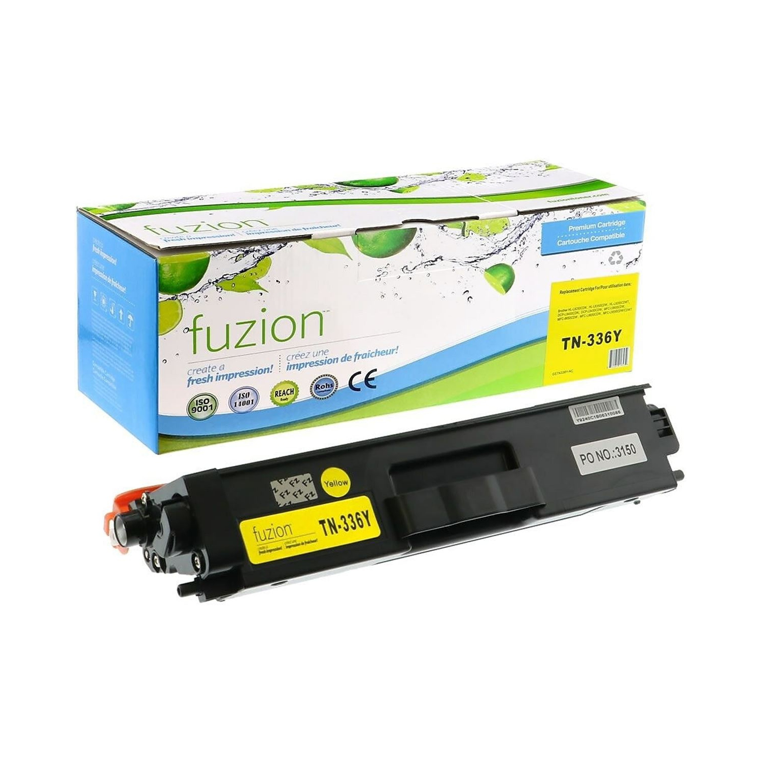 ** 365 DAYS WARRANTY **/ Brother TN-336Y |FUZION™. TN336Y, Remanufactured Yellow Toner Cartridge. For: HL-L8250 - MFC-L8850CDW. By AZX-DEALS CANADA