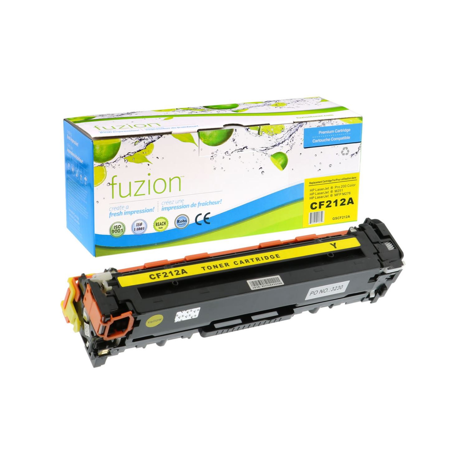 ** 365 DAYS WARRANTY **/ FUZION™. HP CF212A | HP 131A, GSCF212A-NC, Remanufactured Yellow Toner. For: HP LaserJet Pro M251, M276. By AZX-DEALS CANADA