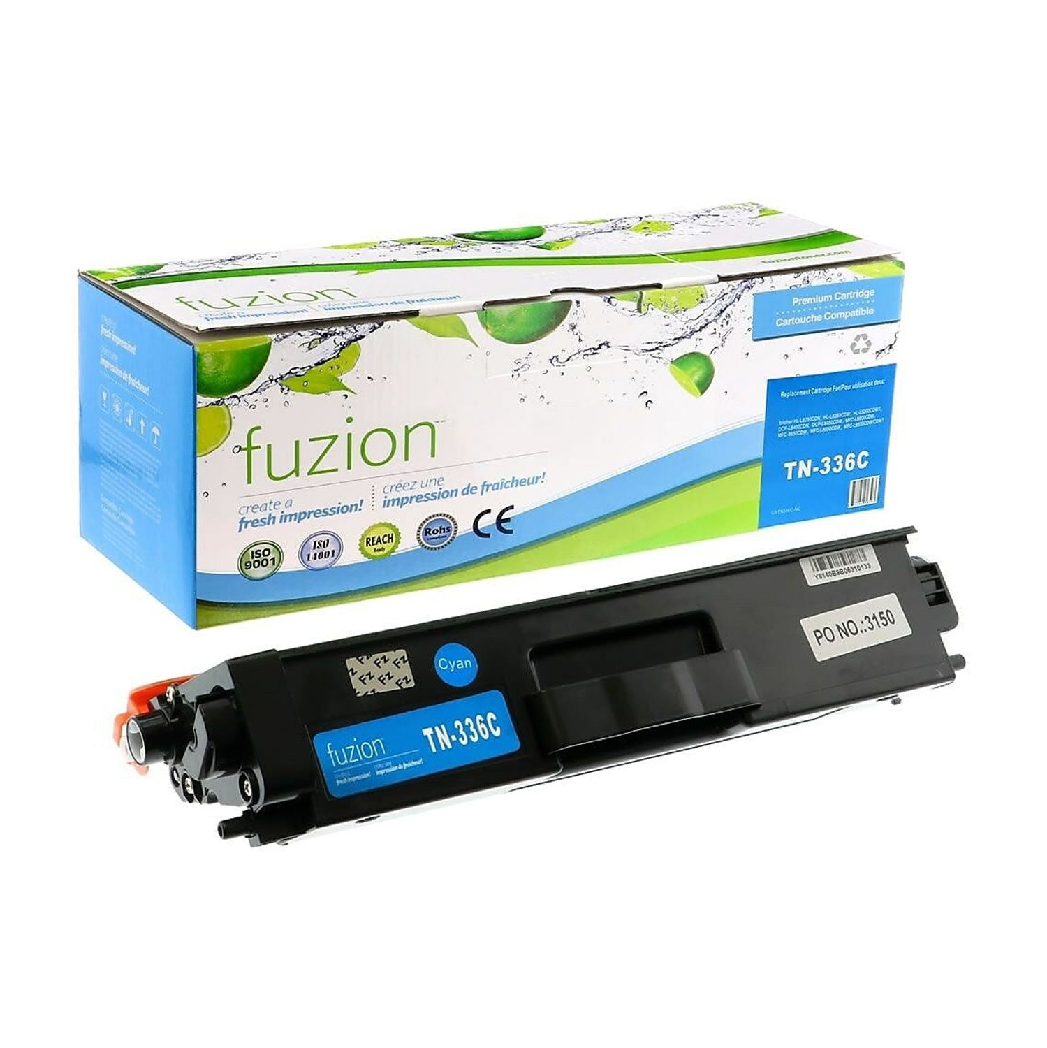 ** 365 DAYS WARRANTY **/ Brother TN-336C |FUZION™. TN336C, Remanufactured Cyan Toner Cartridge. For: HL-L8250 - MFC-L8850CDW. By AZX-DEALS CANADA