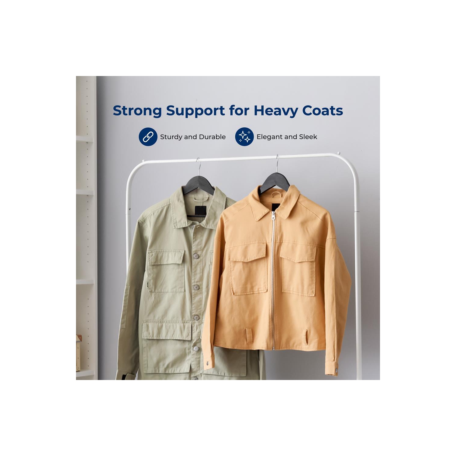 30 Pieces Wooden Hangers - Non-Slip, Sturdy, and Heavy Duty Suit Hanger Set with Chrome 360° Swivel Hook and Notches Design for Clothes