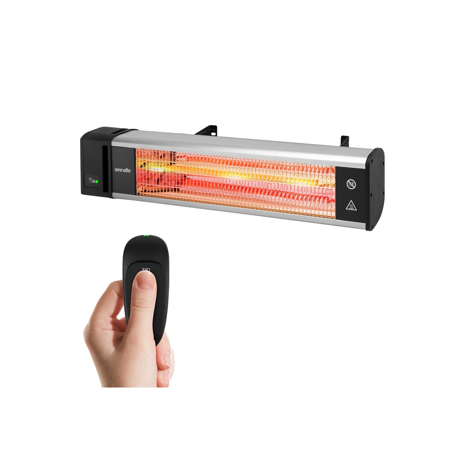 Radiateur de patio mural – Télécommande pour plafond et radiateur de patio mural avec réflecteur en aluminium de haute qualité