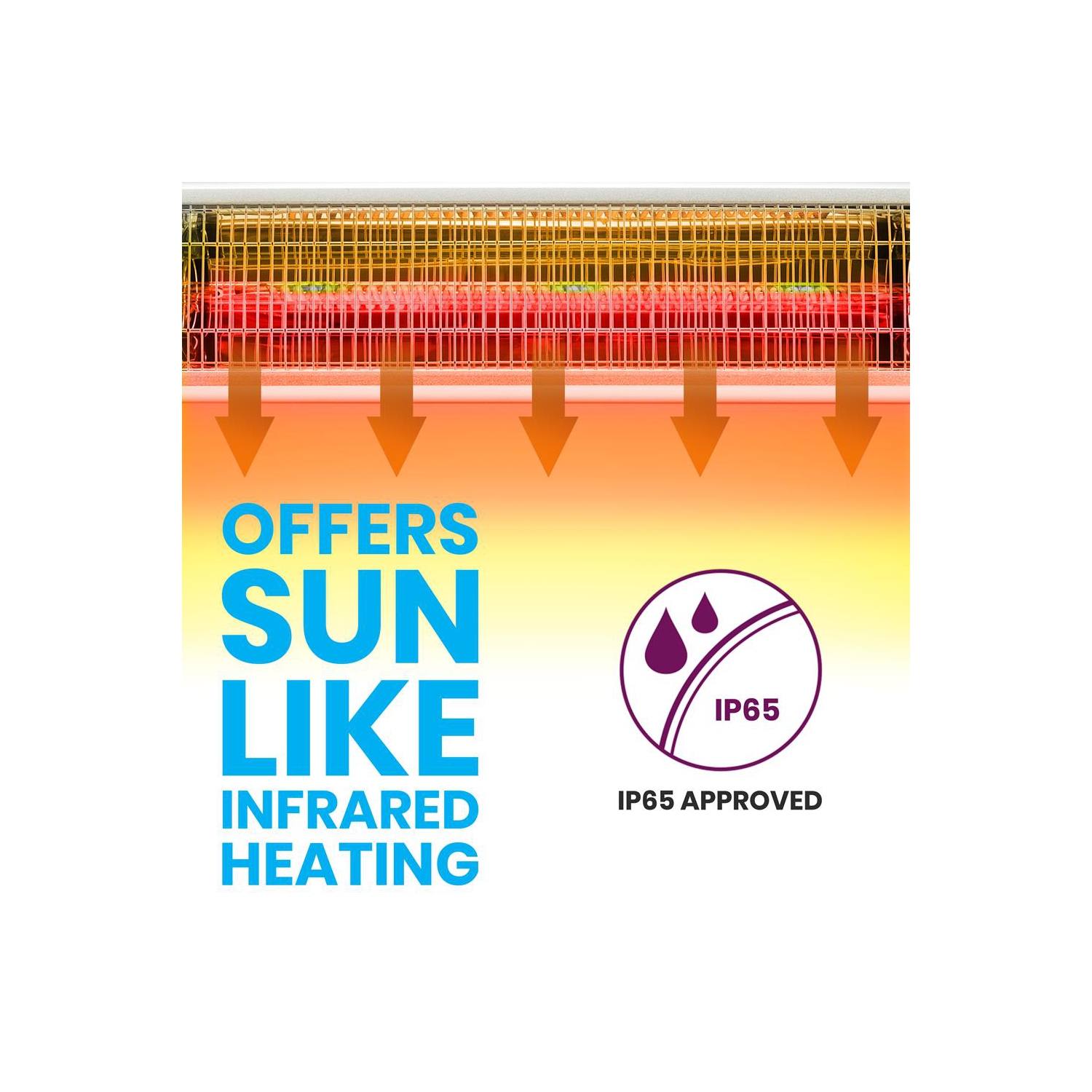 Radiateur de patio mural – Télécommande pour plafond et radiateur de patio mural avec réflecteur en aluminium de haute qualité