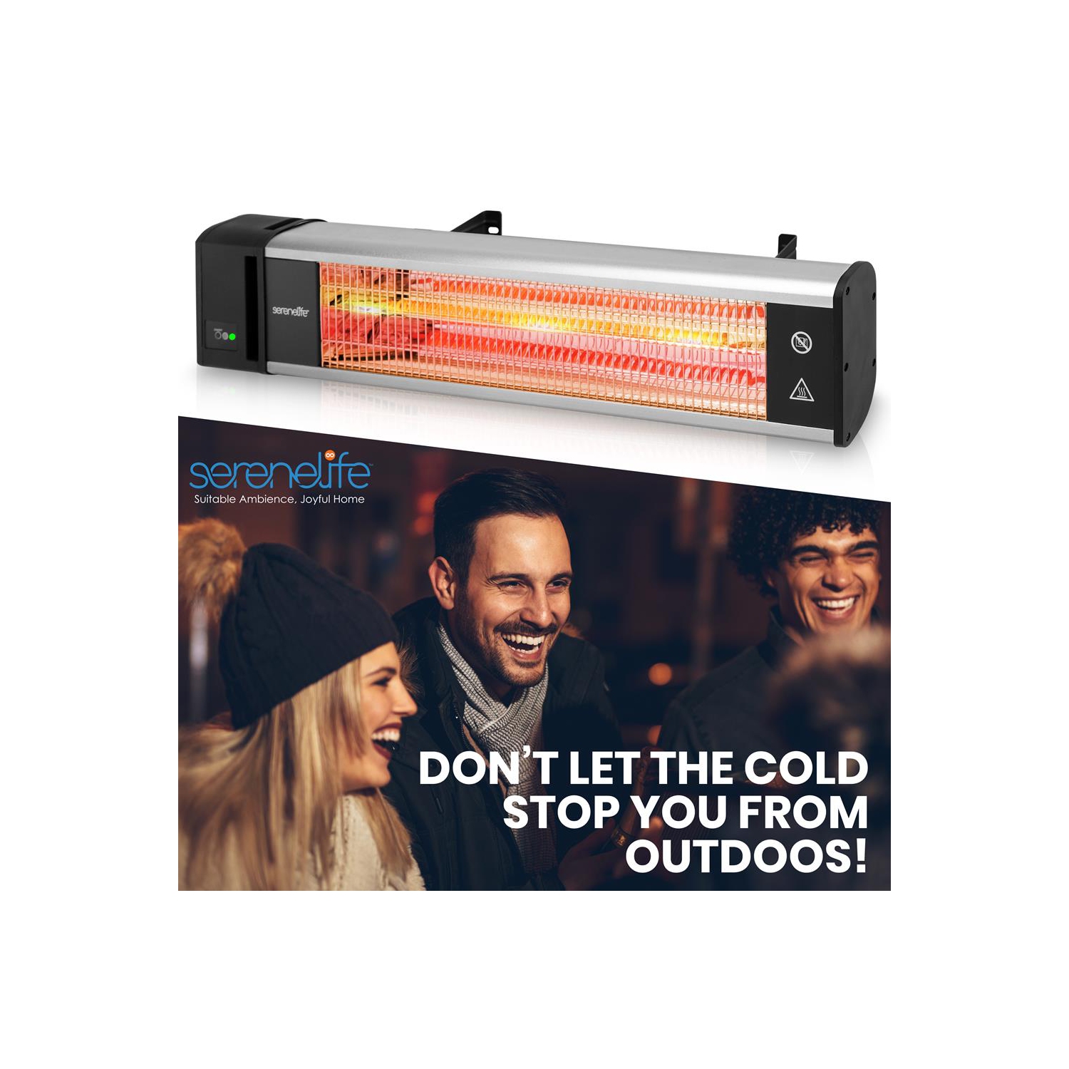 Radiateur de patio mural – Télécommande pour plafond et radiateur de patio mural avec réflecteur en aluminium de haute qualité