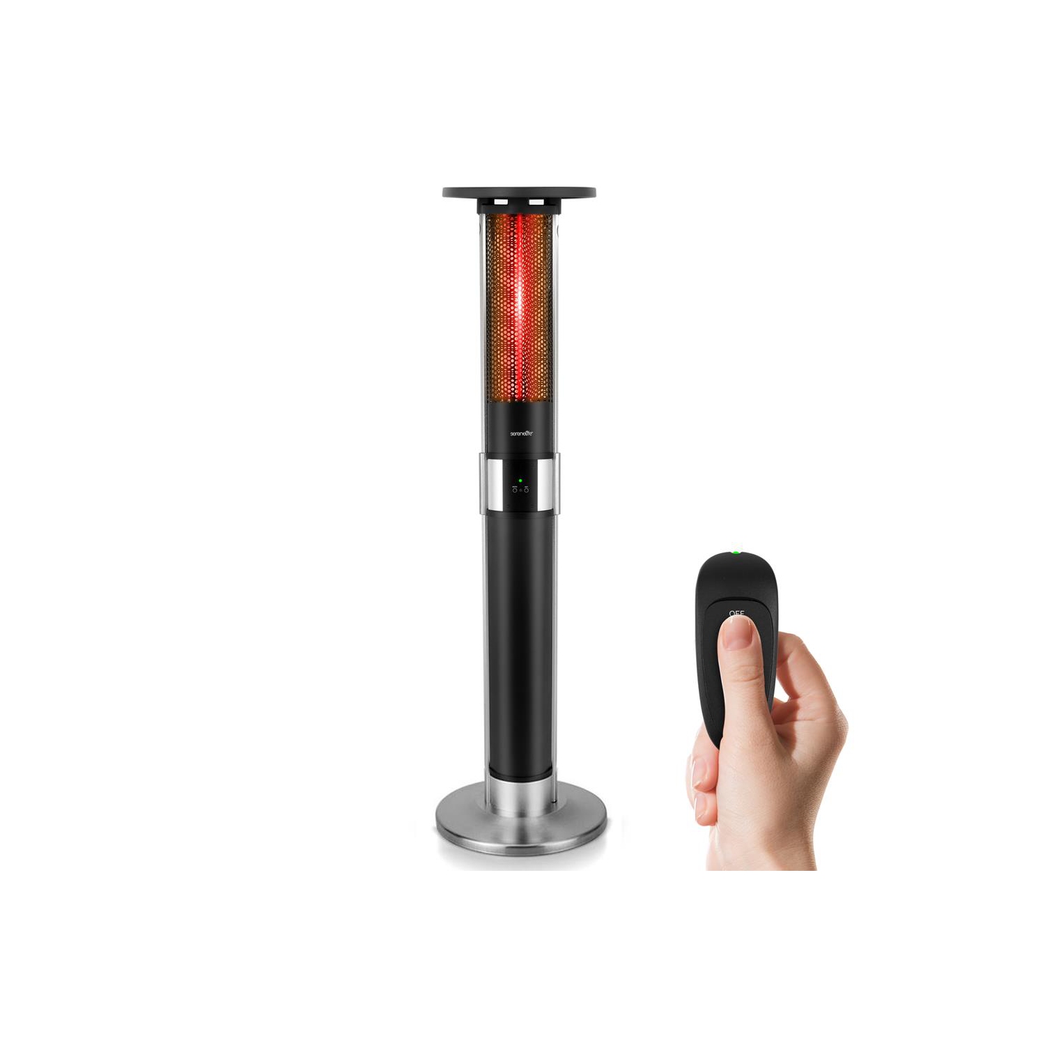 Electric Patio Heater - with Remote Control, Control Disco Party Column Outdoor Heater