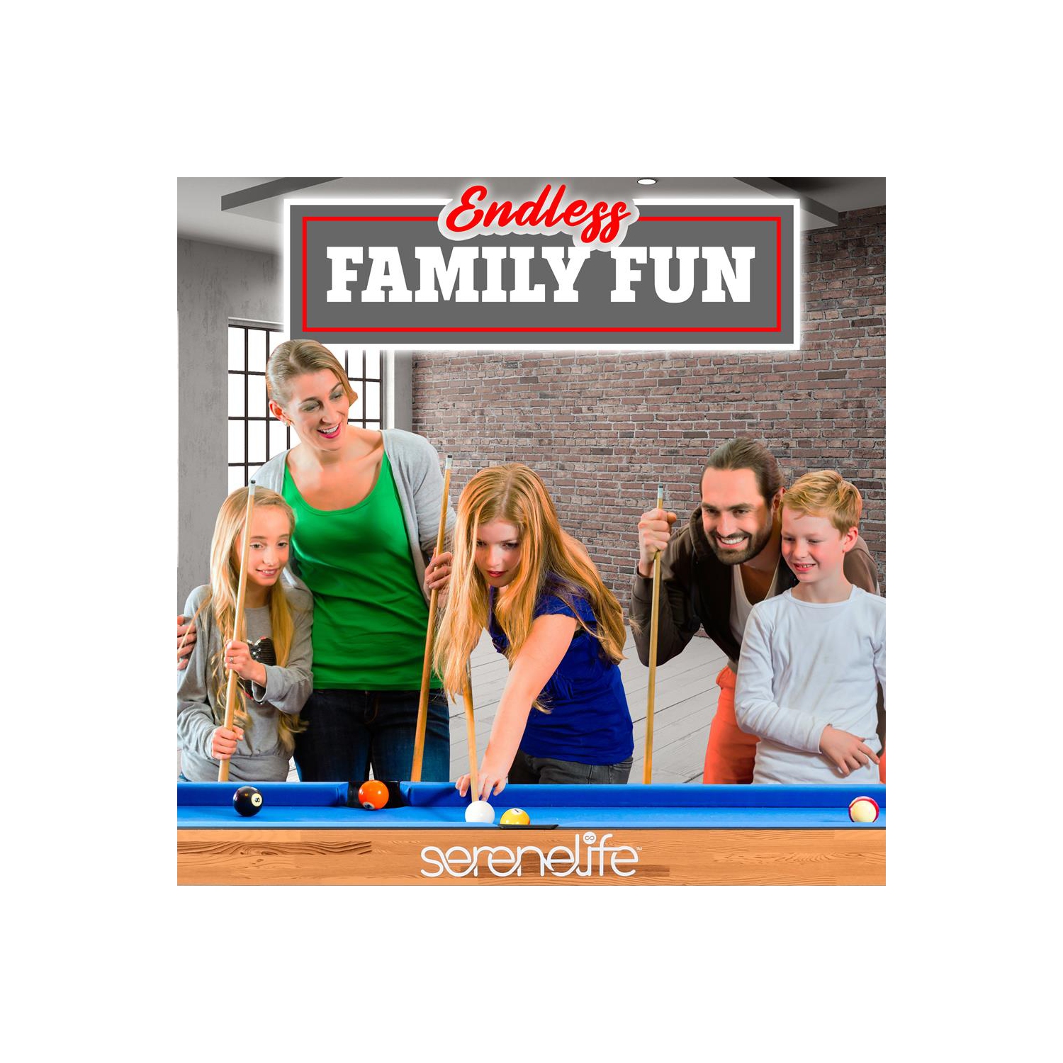 Table de jeu multifonction 3-en-1 : comprend une table de billard stable, une table de hockey, une table de jeu de palets et une table de Pingpong