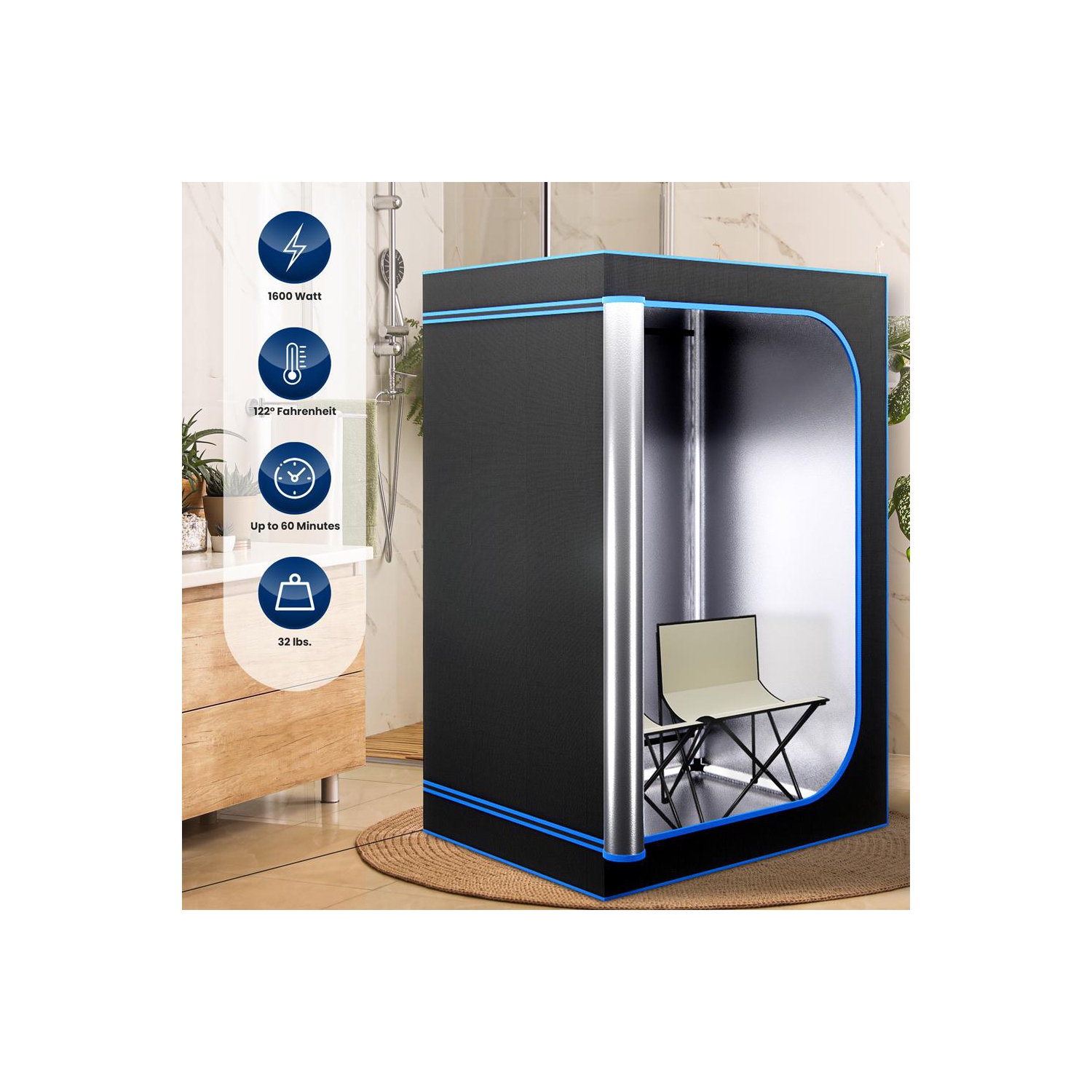 Portable Steam Sauna- One Person Sauna for Detox & Weight Loss